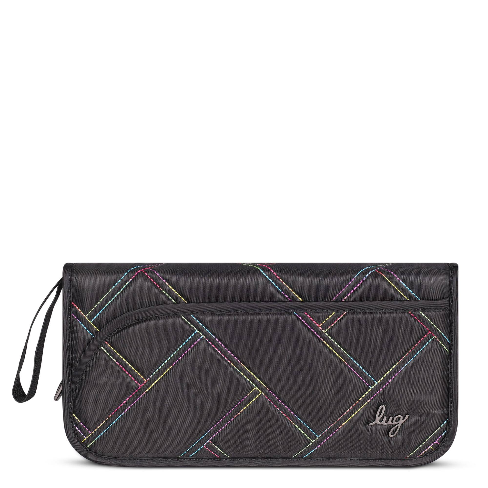 Tango SE Travel RFID Wallet - BLACK RAINBOW STITCH - TangoSE_BlackRainbowStitch_01