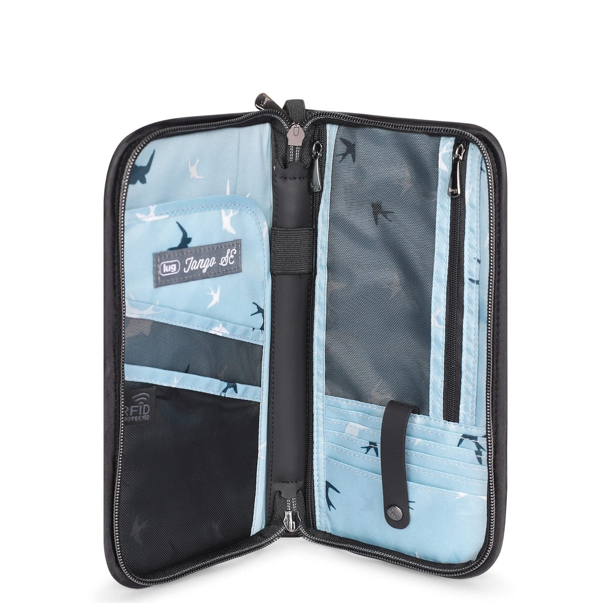 Tango SE Travel RFID Wallet - BLACK RAINBOW STITCH - TangoSE_BlackRainbowStitch_03