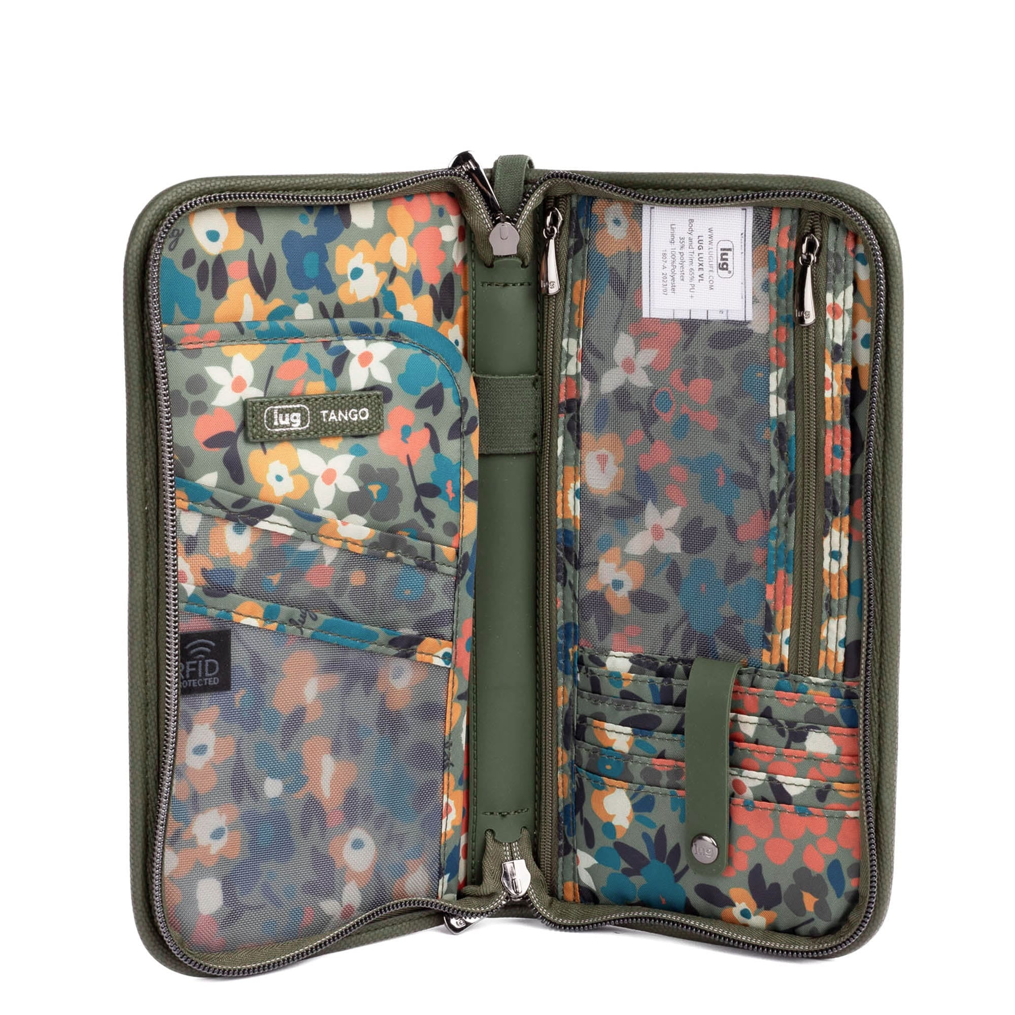 Tango Matte Luxe VL Travel RFID Wallet - OLIVE - TangoWalletMatteLuxe_Olive_02