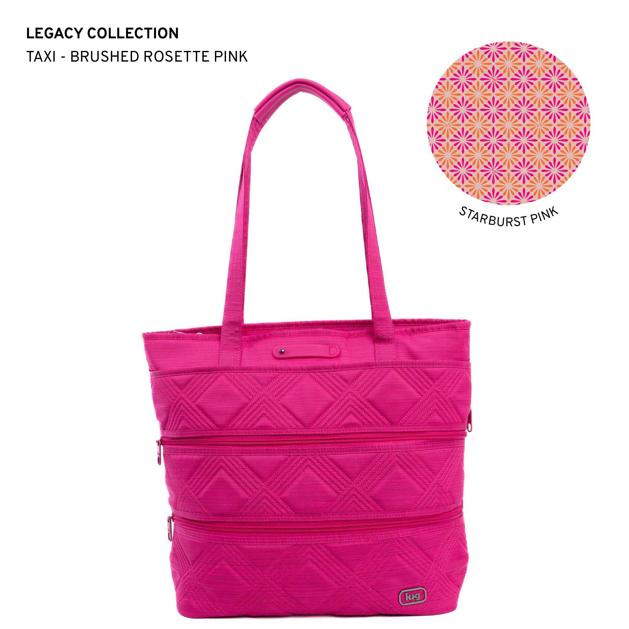 Legacy Collection Taxi Tote Bag - BRUSHED ROSETTE PINK - Taxi_BrushedRosettePink