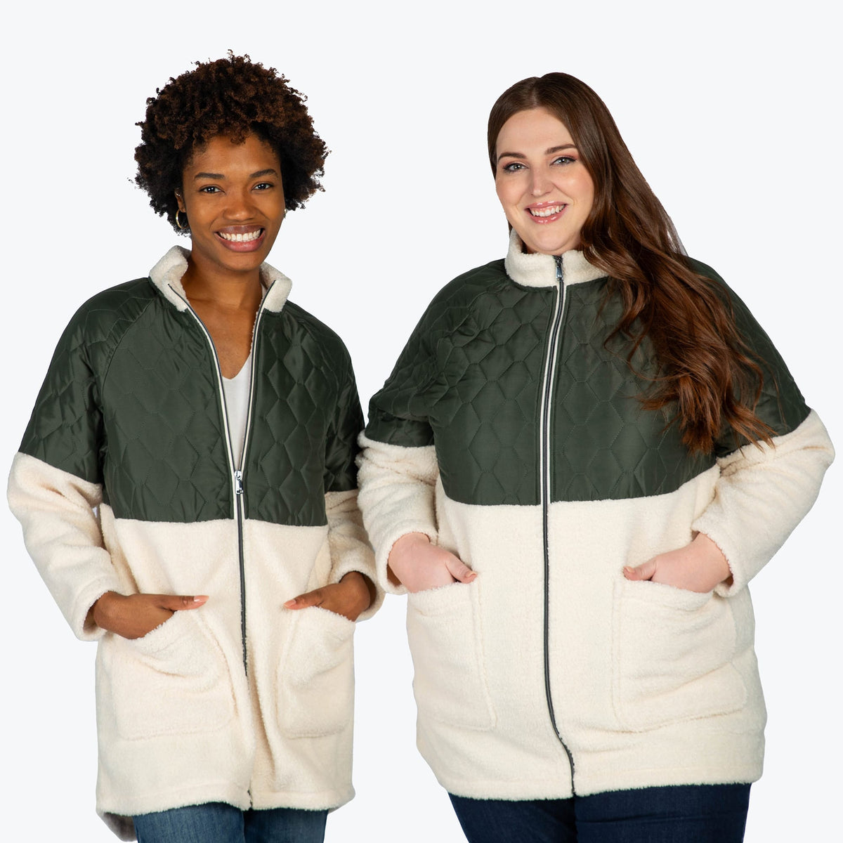 Tempo Sherpa Zip-Up - OLIVE GREEN - TempoApparel_OliveGreen_BothSizes_01_af3e61c9-f590-4850-b853-17eb7866a842