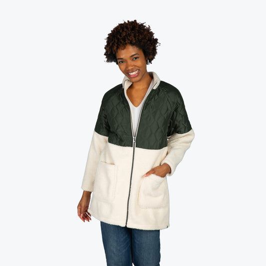 Tempo Sherpa Zip-Up - - TempoApparel_OliveGreen_S_01