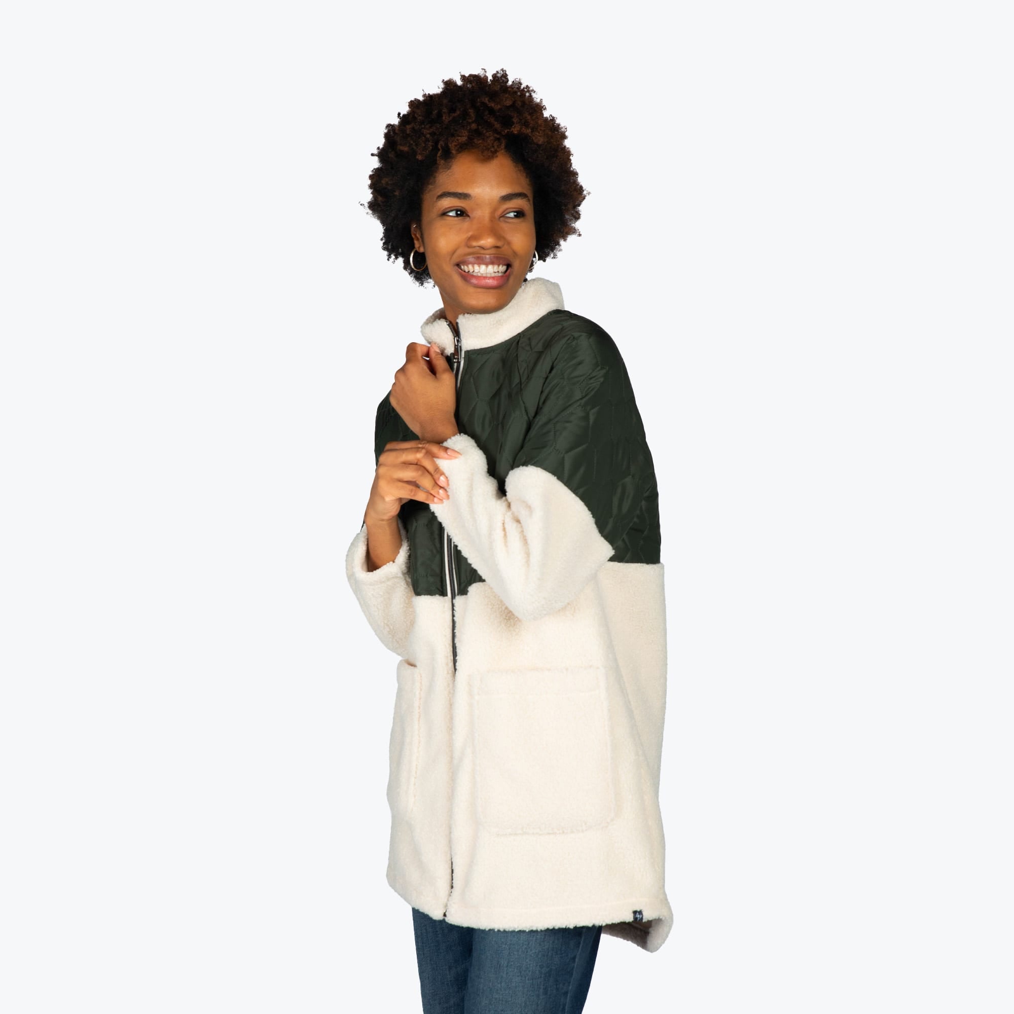 Tempo Sherpa Zip-Up - OLIVE GREEN - TempoApparel_OliveGreen_S_02