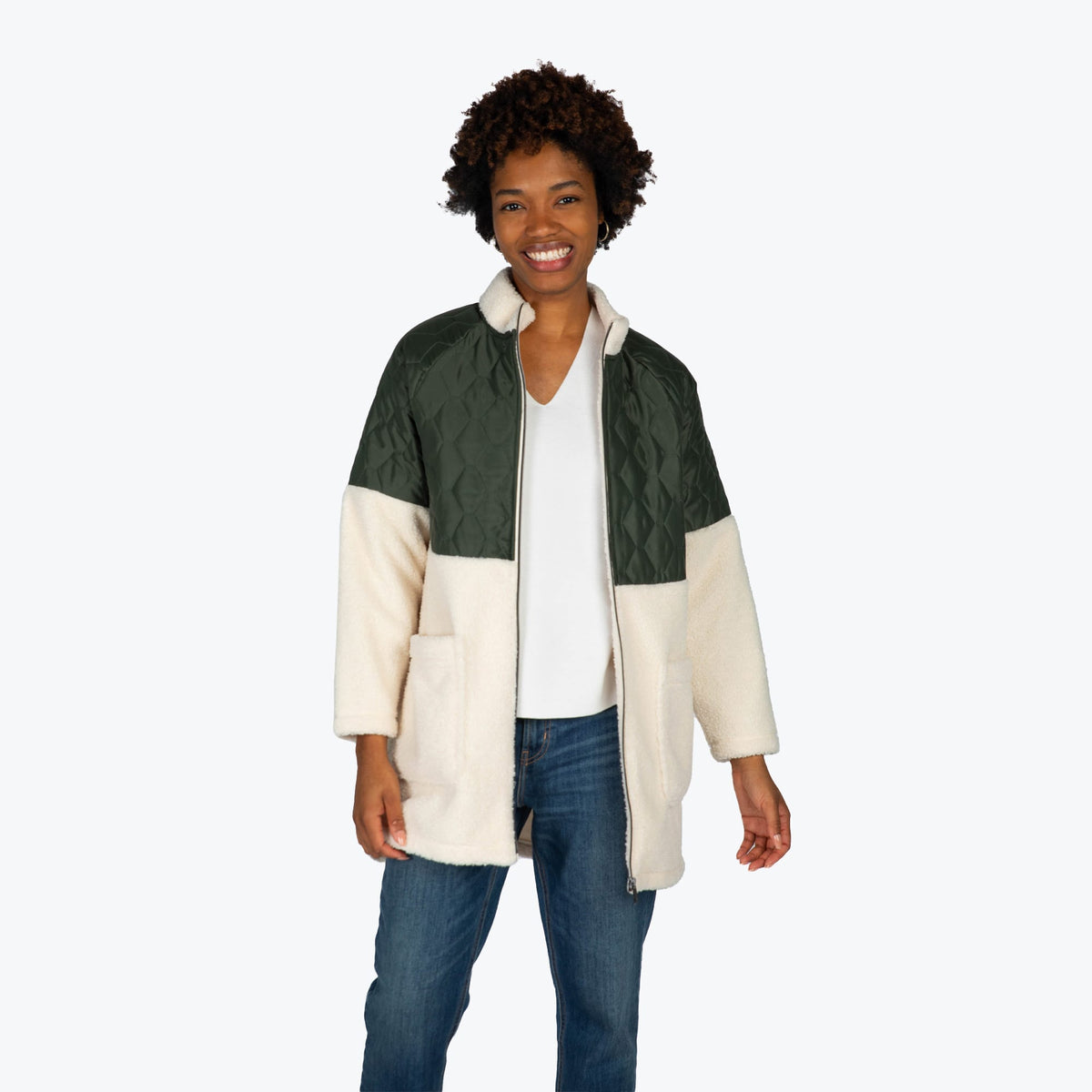 Tempo Sherpa Zip-Up - OLIVE GREEN - TempoApparel_OliveGreen_S_03