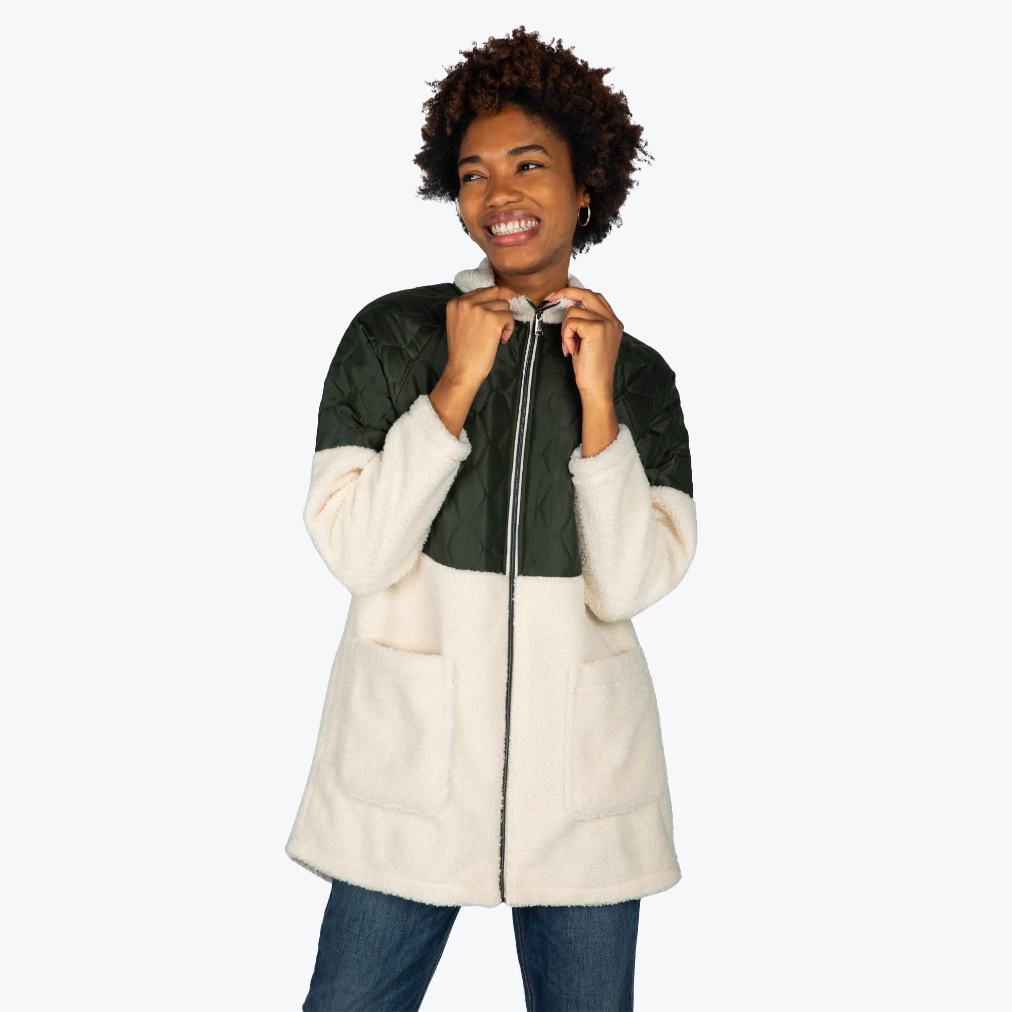 Tempo Sherpa Zip-Up - OLIVE GREEN - TempoApparel_OliveGreen_S_04
