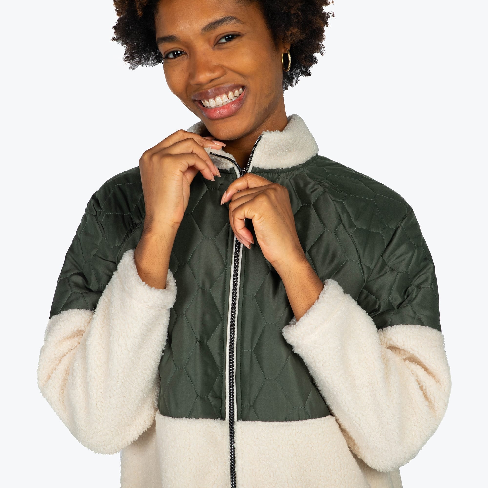 Tempo Sherpa Zip-Up - OLIVE GREEN - TempoApparel_OliveGreen_S_05