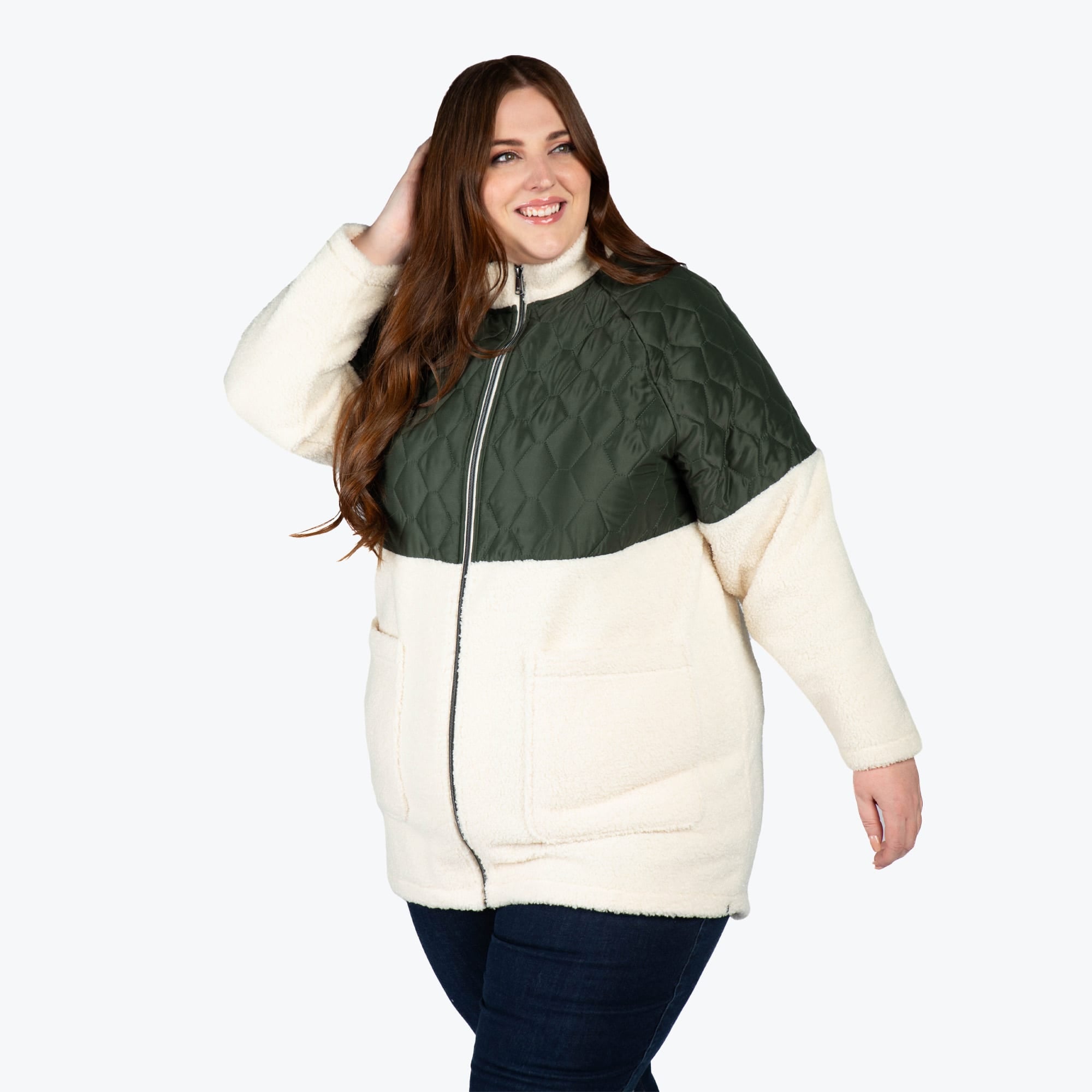 Tempo Sherpa Zip-Up - OLIVE GREEN - TempoApparel_OliveGreen_XL_01