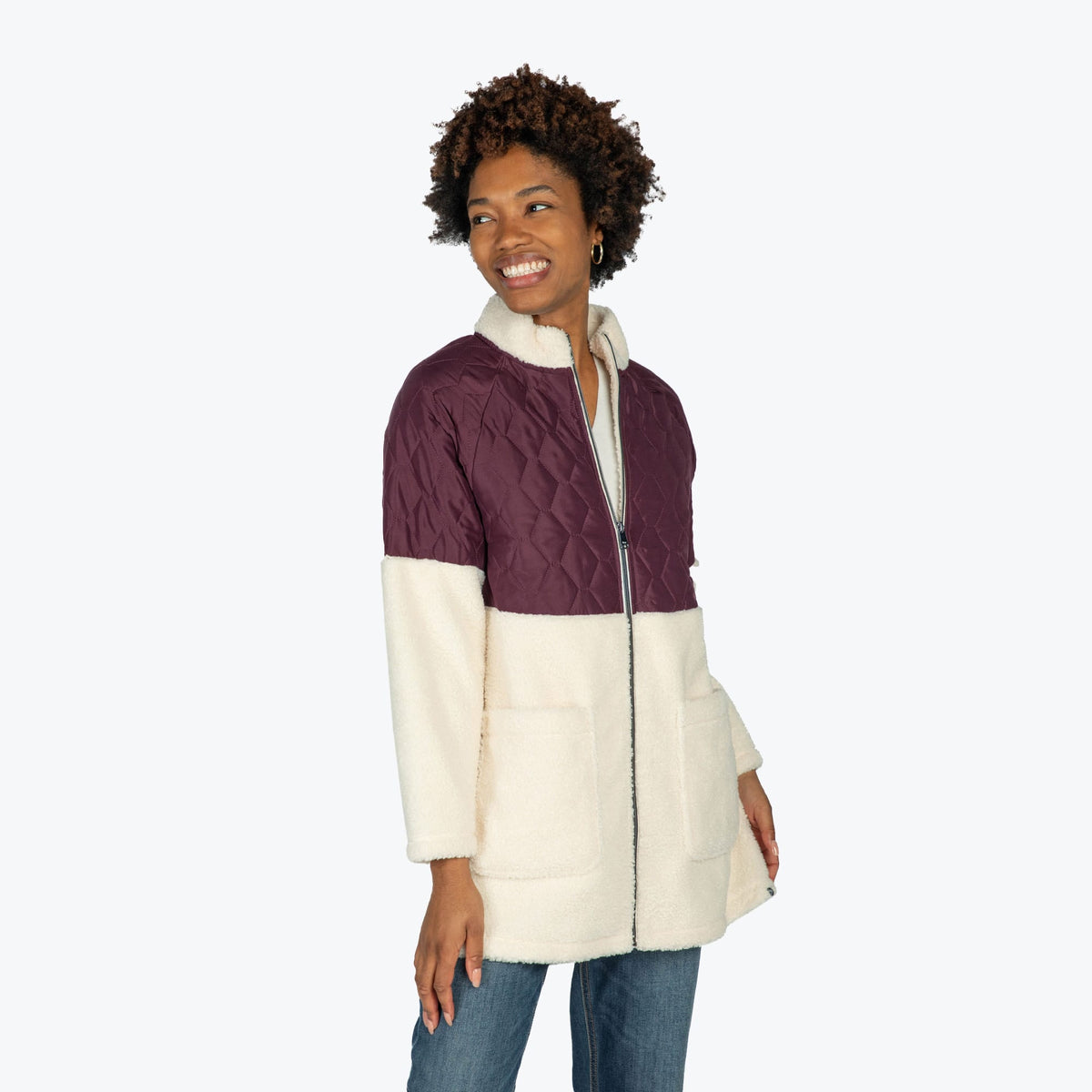 Tempo Sherpa Zip-Up - WINE RED - TempoApparel_WineRed_S_01
