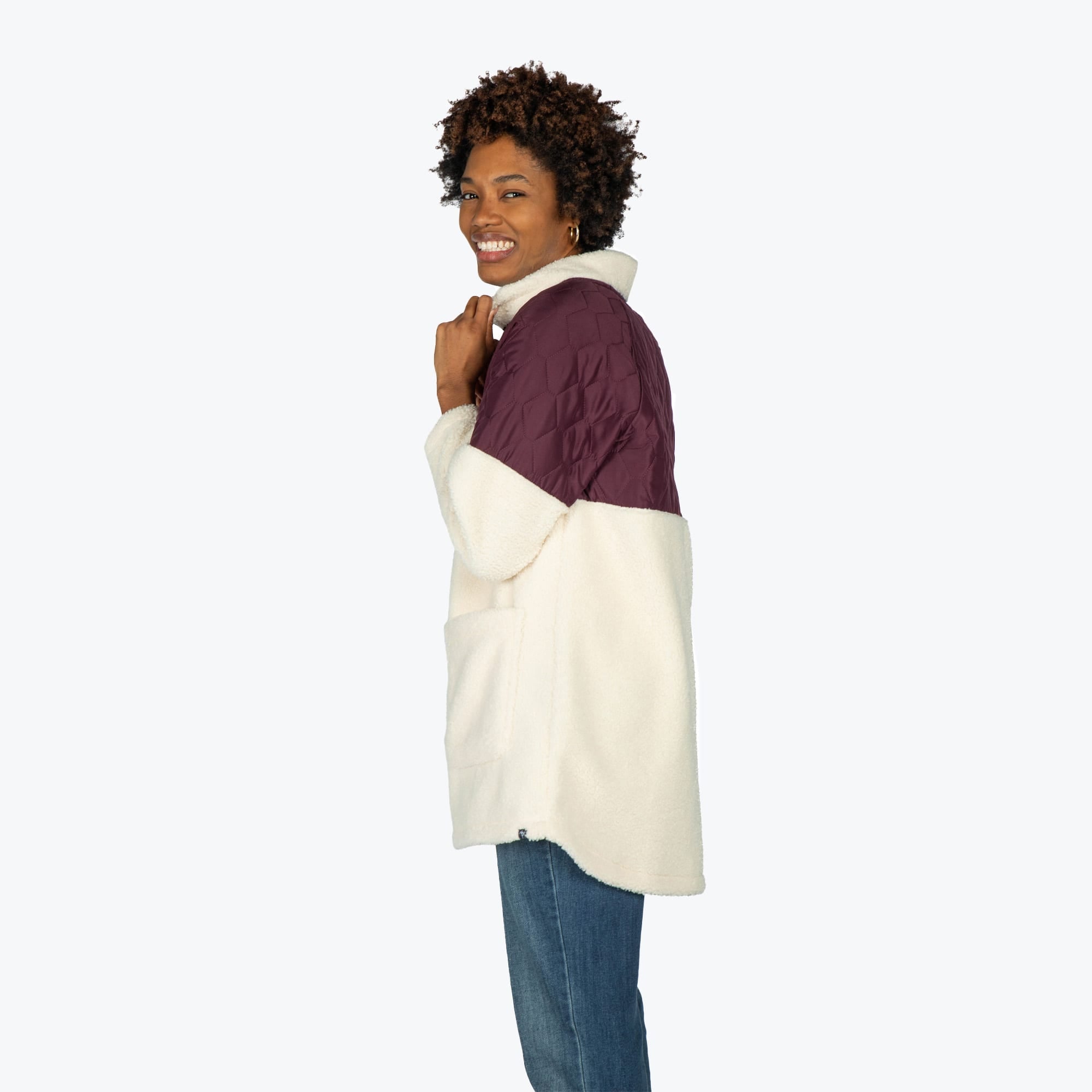 Tempo Sherpa Zip-Up - WINE RED - TempoApparel_WineRed_S_02