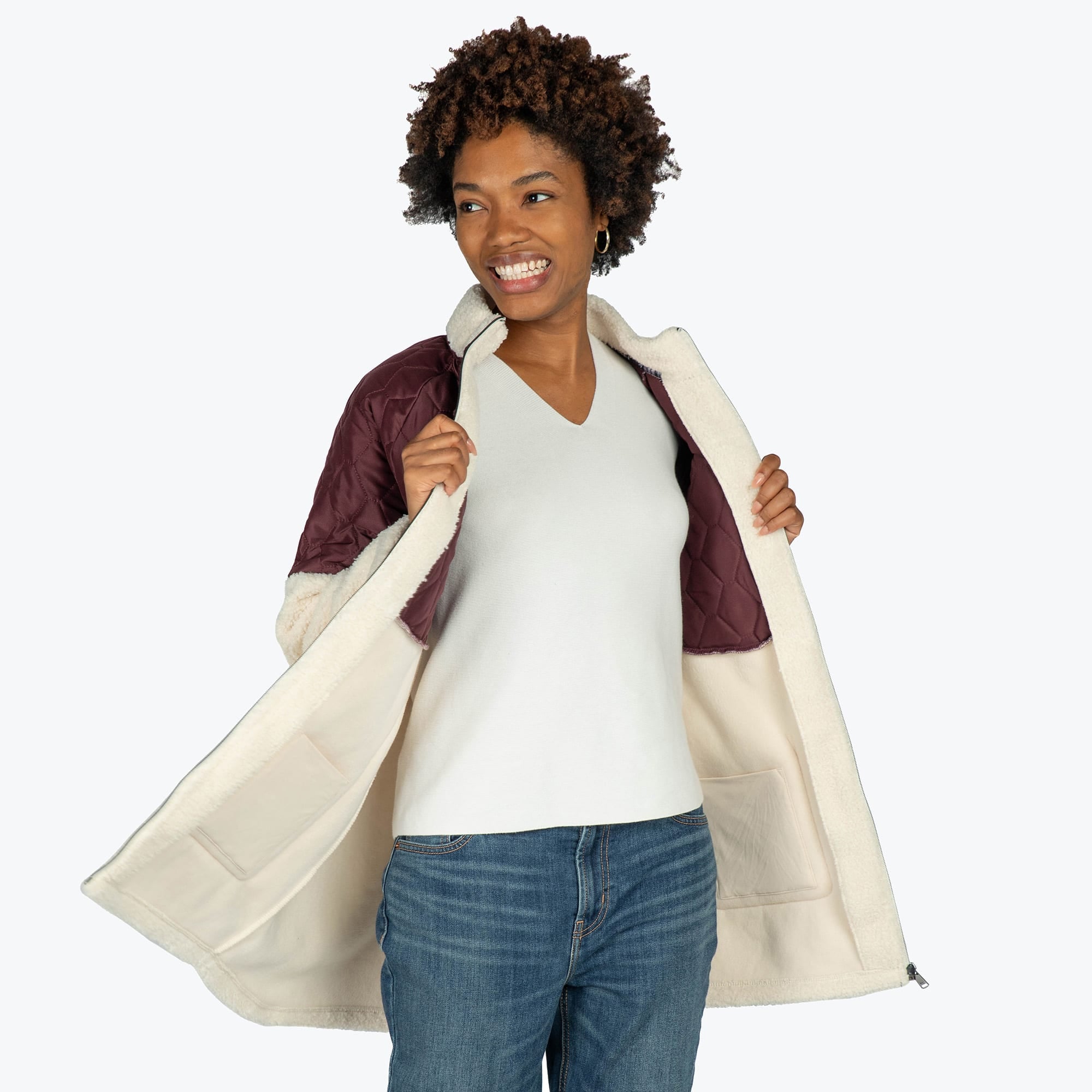 Tempo Sherpa Zip-Up - WINE RED - TempoApparel_WineRed_S_03