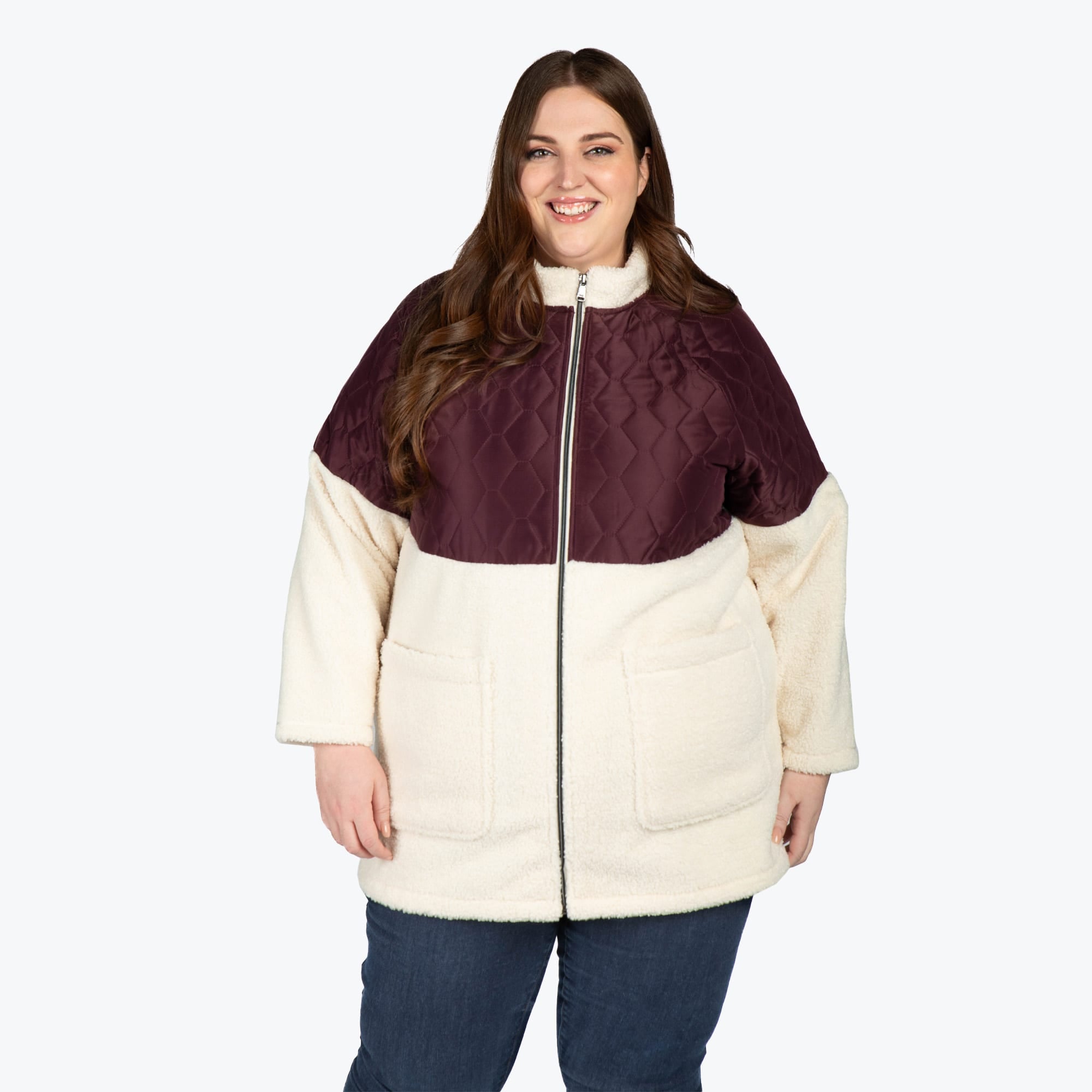 Tempo Sherpa Zip-Up - WINE RED - TempoApparel_WineRed_XL_01