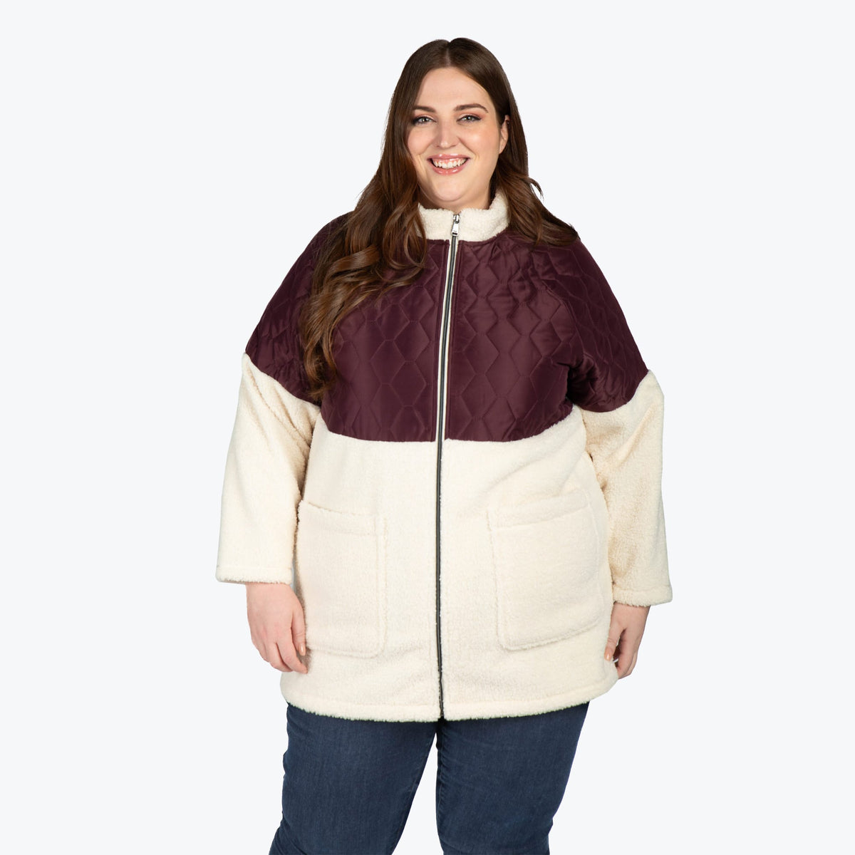 Tempo Sherpa Zip-Up - WINE RED - TempoApparel_WineRed_XL_01