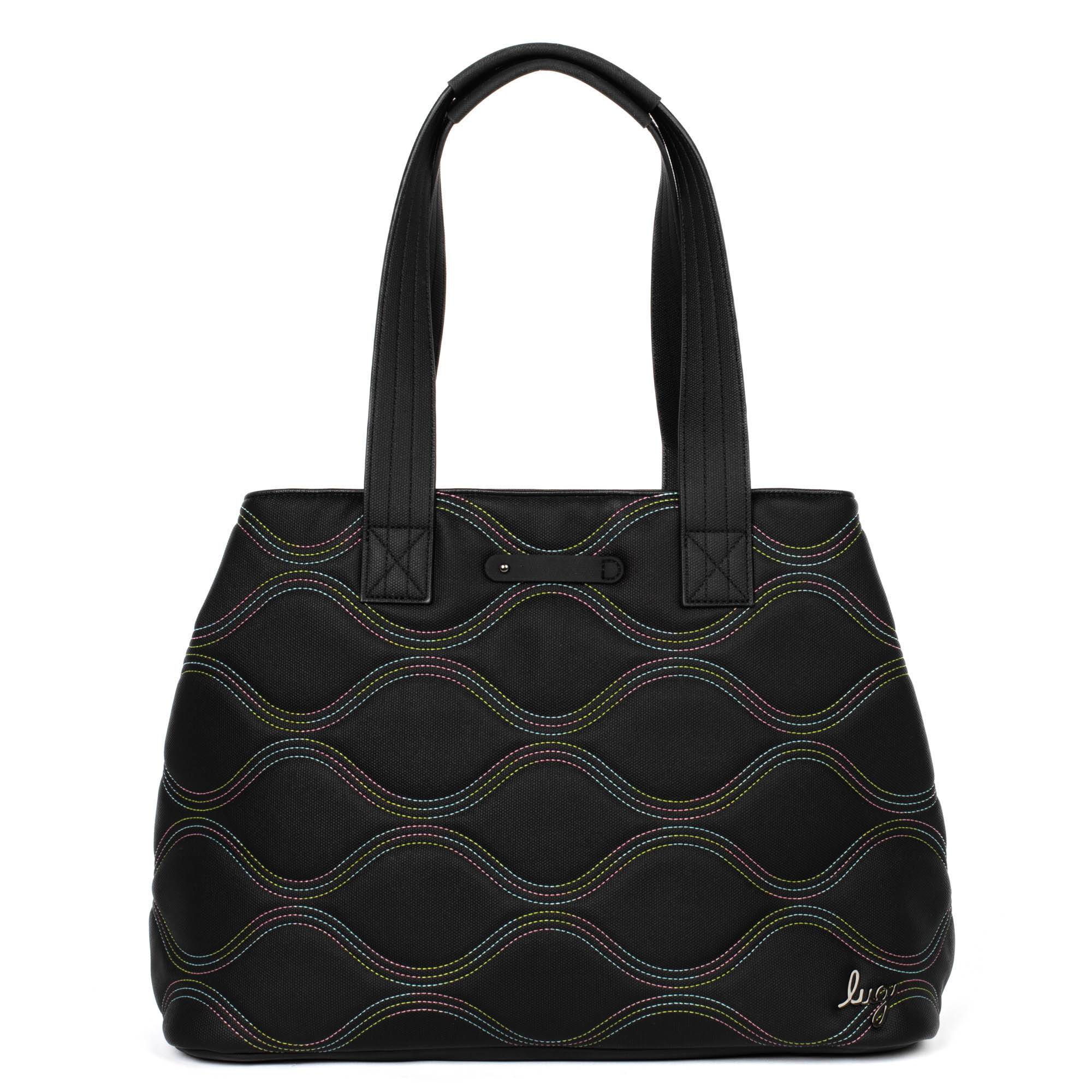 Tempo Matte Luxe VL Tote Bag - BLACK ICEPOP STITCH - TempoML_BlackWithIcePop_01_e85cca0d-413c-4b86-bfa6-313df644c175
