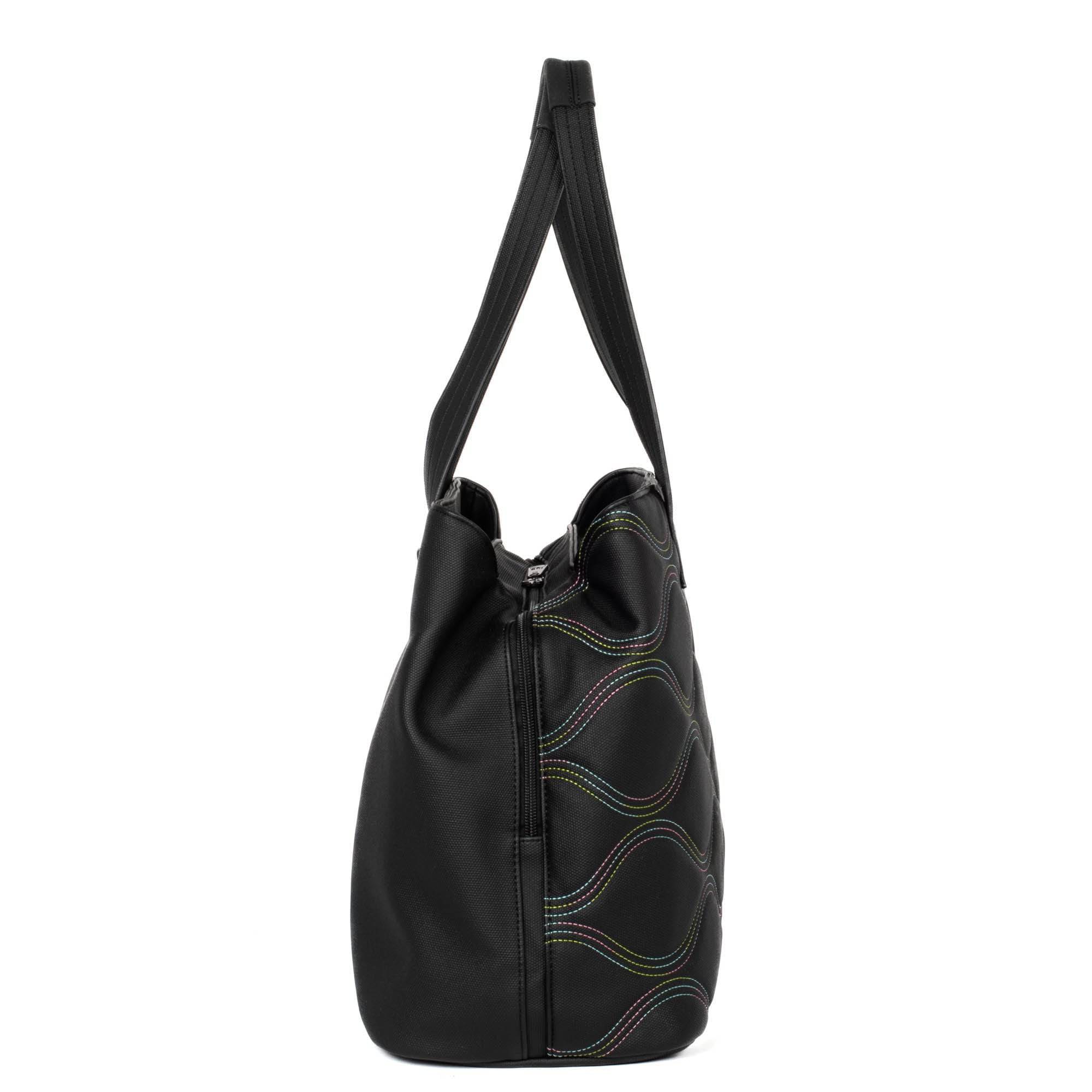 Tempo Matte Luxe VL Tote Bag - BLACK ICEPOP STITCH - TempoML_BlackWithIcePop_03_57650bec-6de8-4bc5-85e1-749dd0c81855