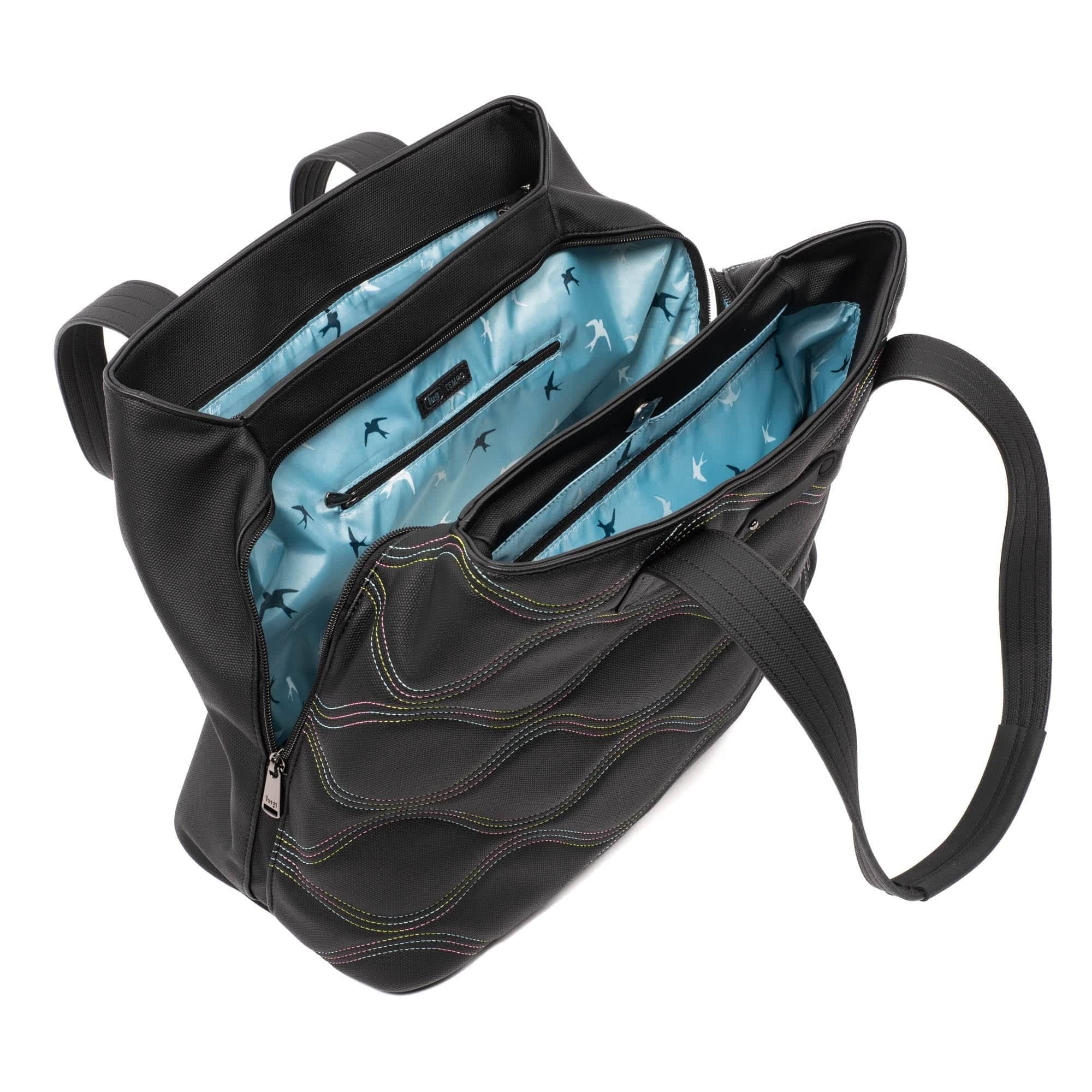 Tempo Matte Luxe VL Tote Bag - BLACK ICEPOP STITCH - TempoML_BlackWithIcePop_05_e5bd2d8a-6502-4a9d-af20-b5ff4f5214b1