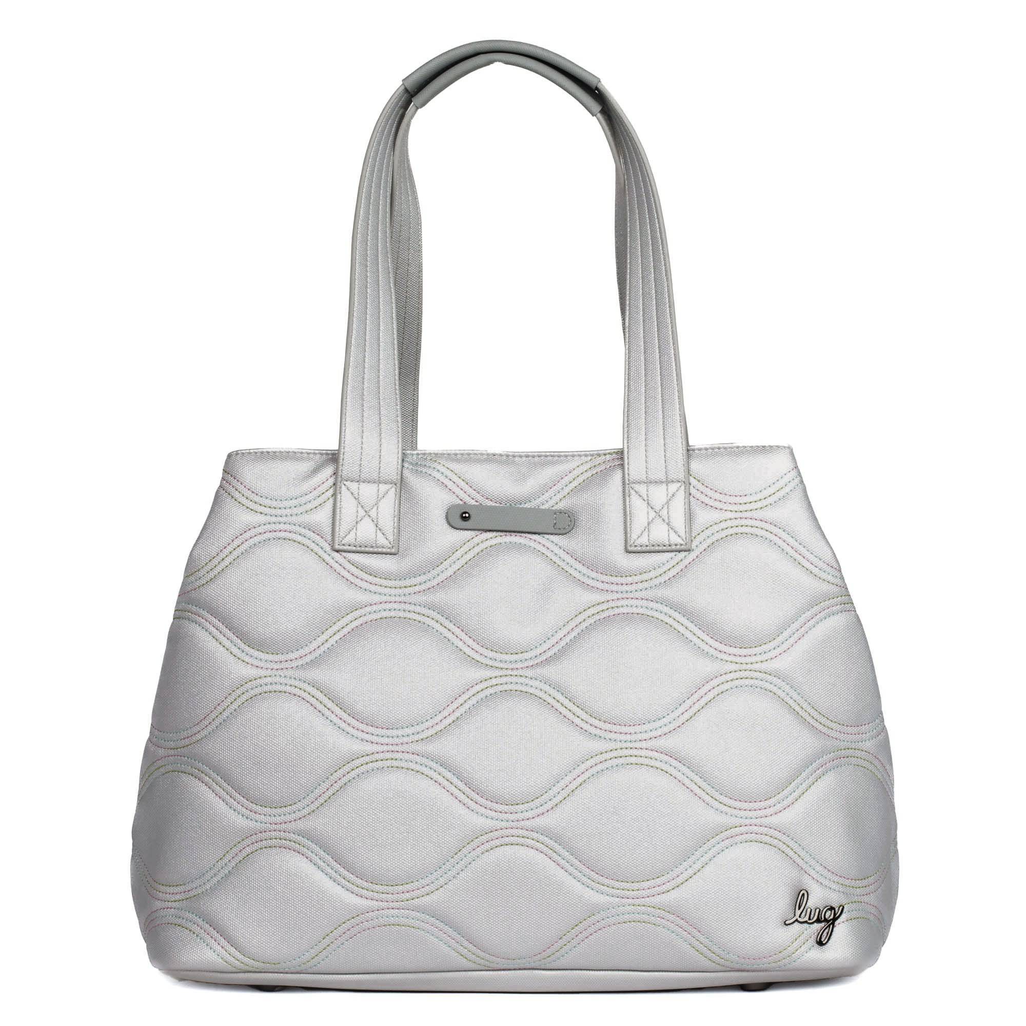 Tempo Matte Luxe VL Tote Bag - METALLIC SILVER ICEPOP STITCH - TempoML_SilverWithIcePop_01_67426f6f-74f7-4668-a031-a6435e67de42