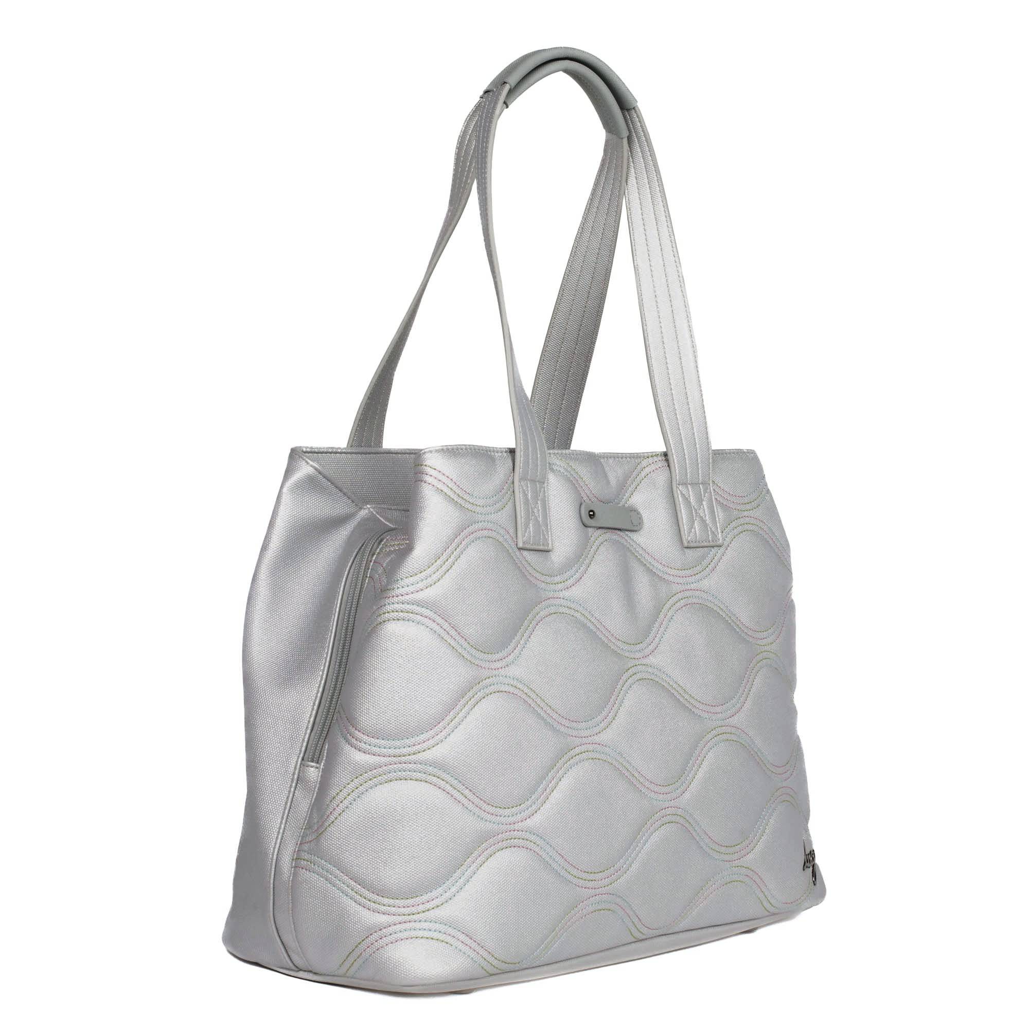 Tempo Matte Luxe VL Tote Bag - METALLIC SILVER ICEPOP STITCH - TempoML_SilverWithIcePop_02_23cf1b4a-82f9-4803-b3a7-e4d1957e9bba