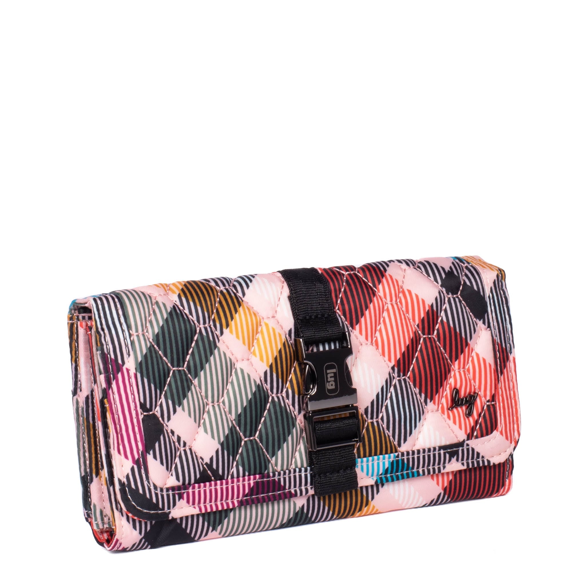 Throttle RFID Wallet - PINK PLAID - Throttle_PinkPlaid_02