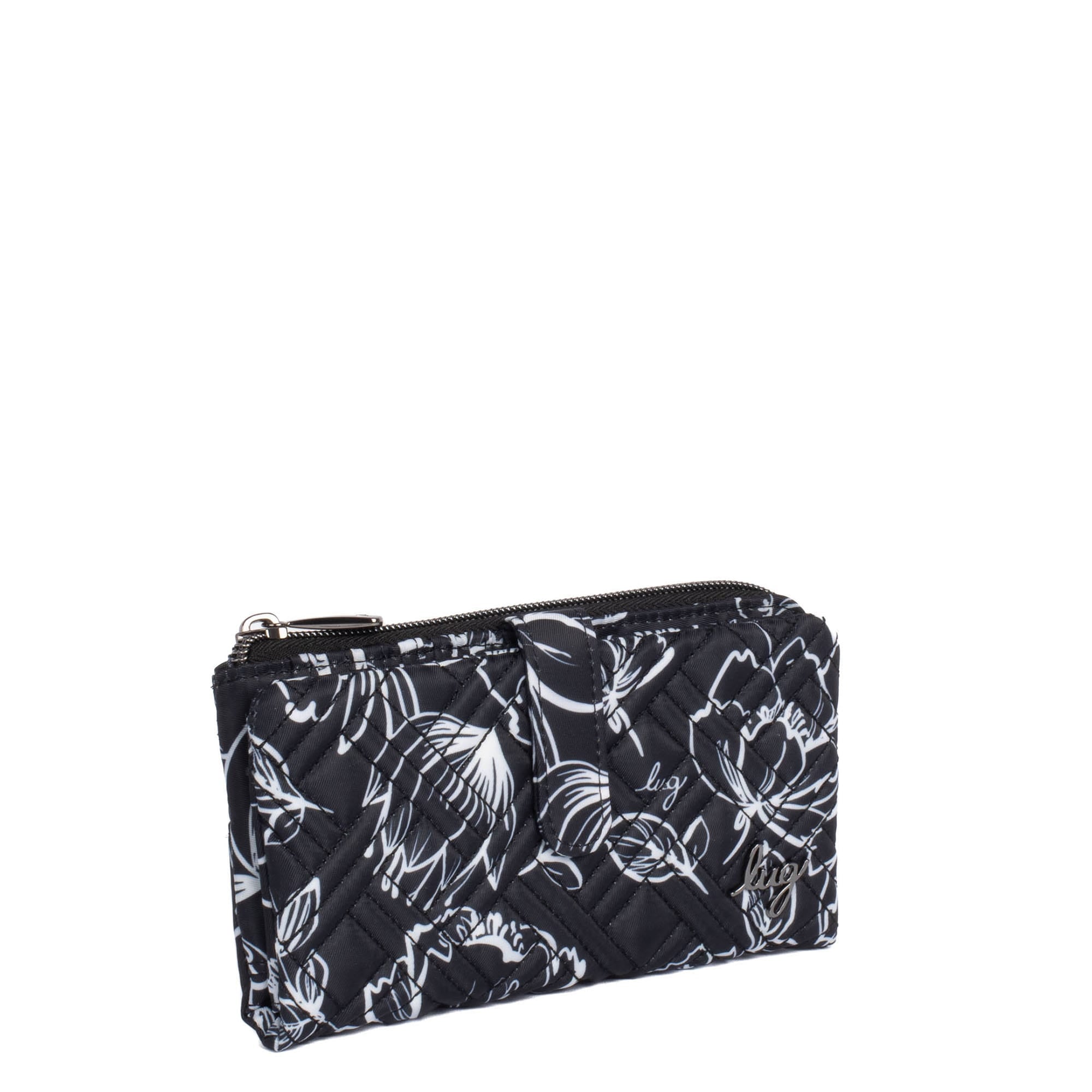 Tram 2 RFID Wallet - OUTLINE FLORAL BLACK - Tram2_OutlineFloralBlack_02