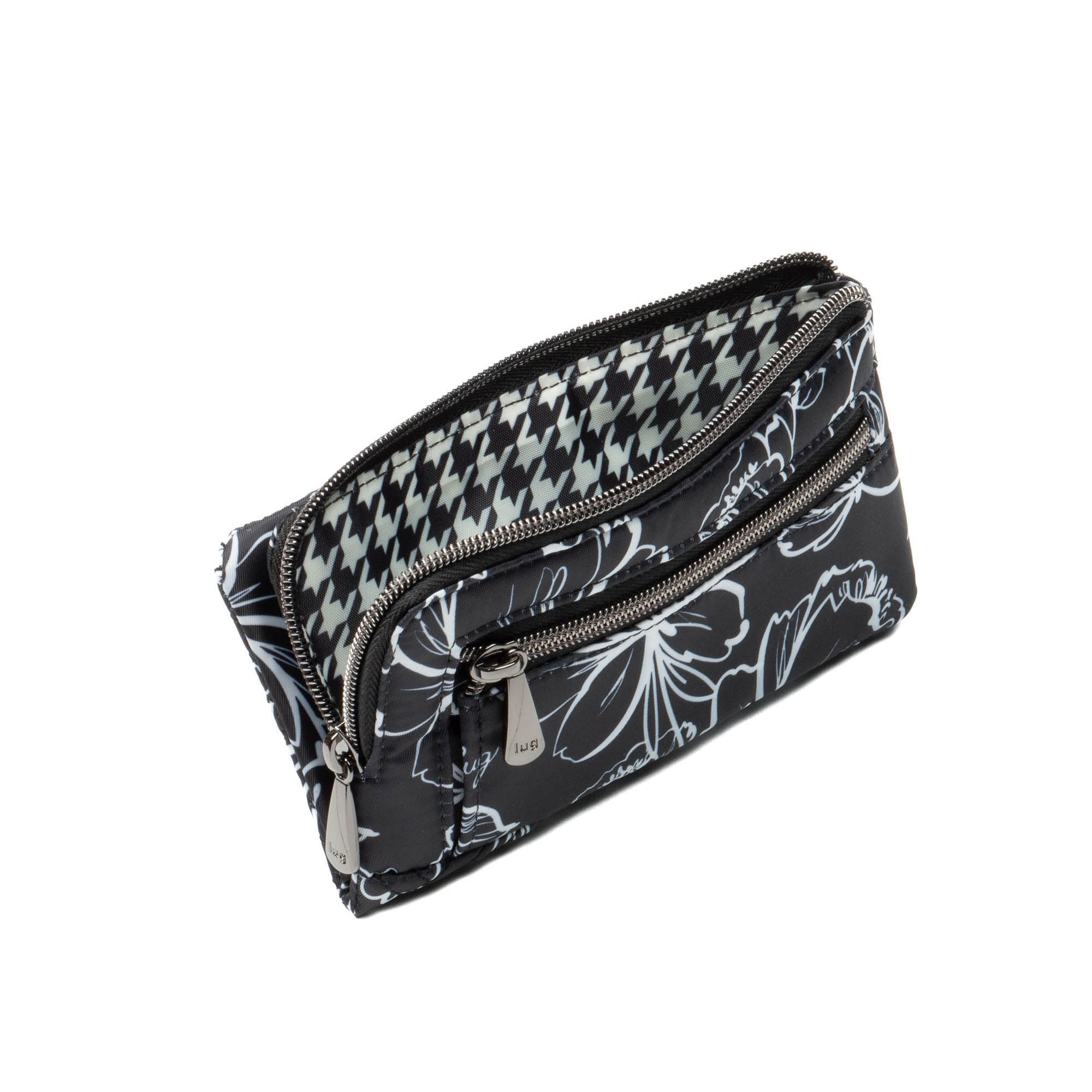 Tram 2 RFID Wallet - OUTLINE FLORAL BLACK - Tram2_OutlineFloralBlack_05
