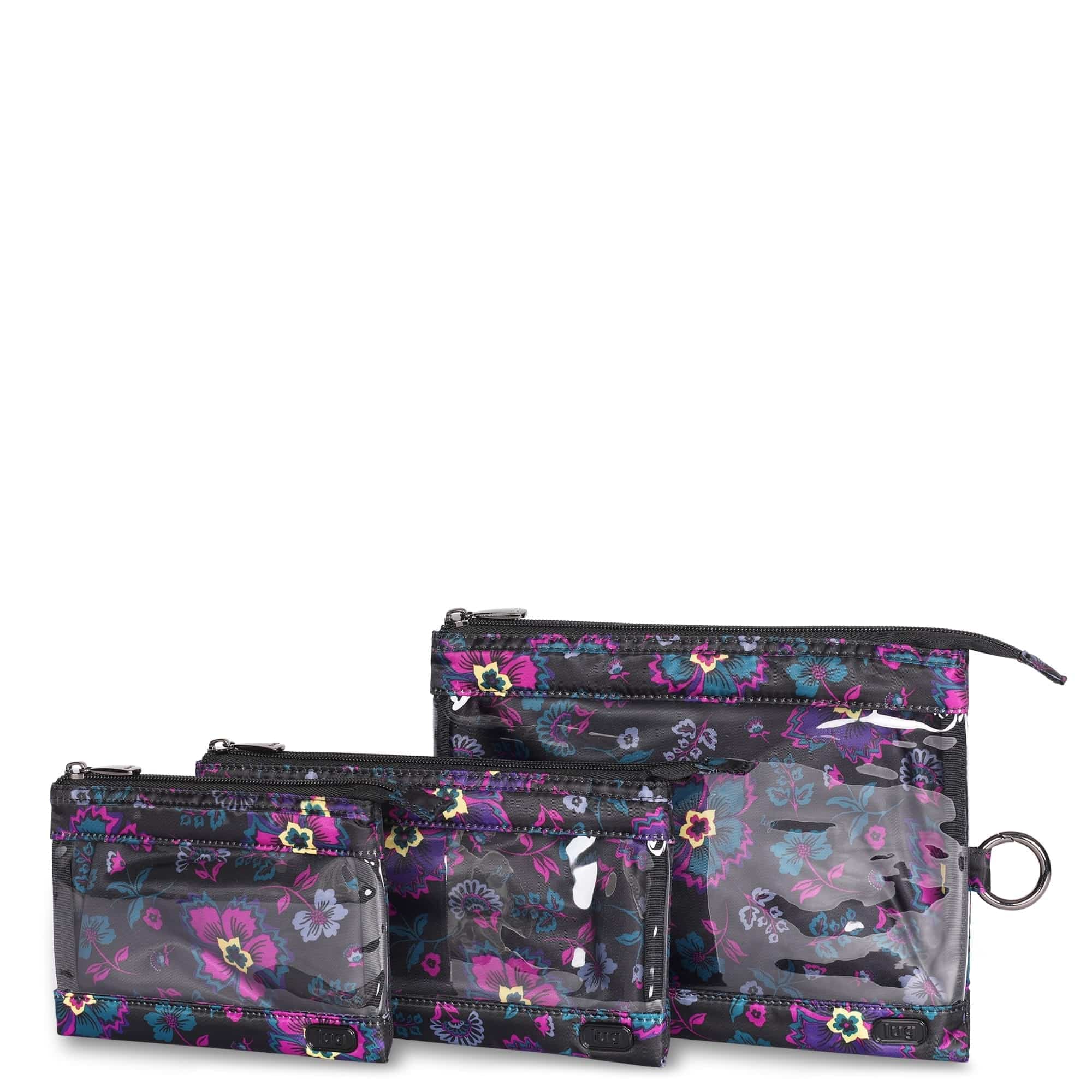 Transport 3pc Storage Envelopes - BOHO FLORAL BLACK - Transport3pc_Boho_Floral_Black_02