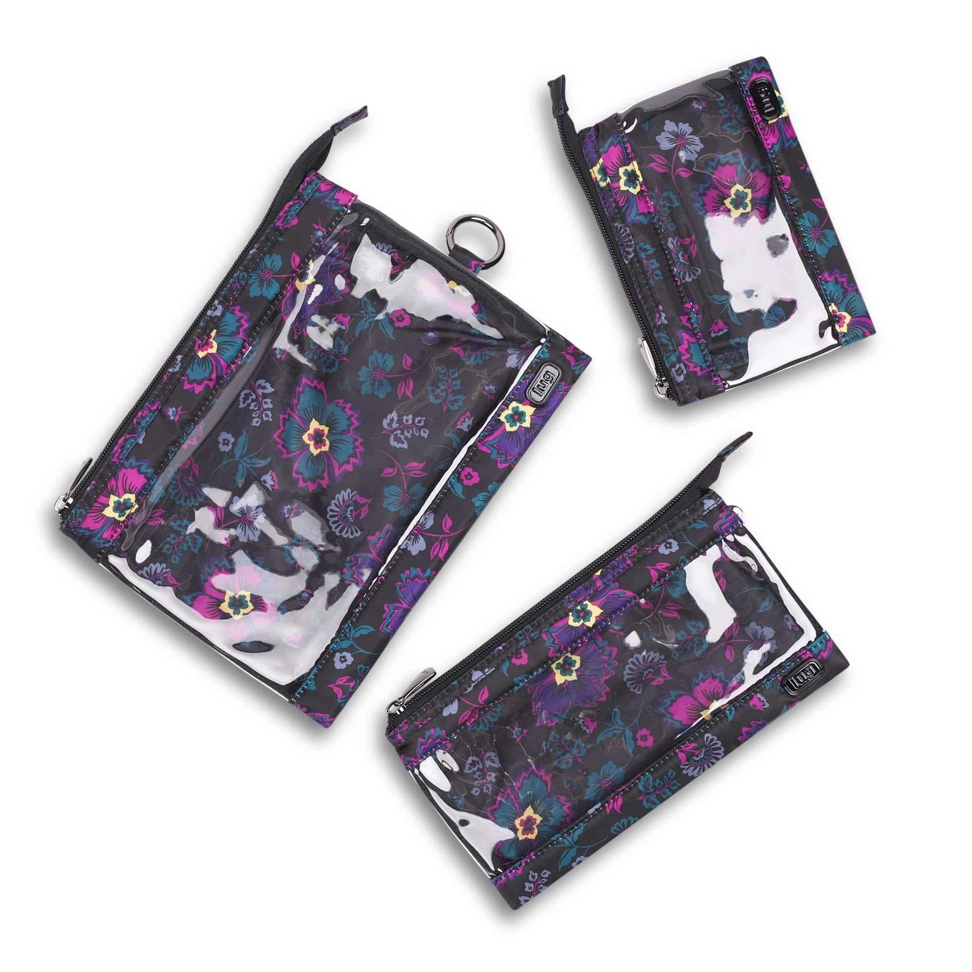Transport 3pc Storage Envelopes - BOHO FLORAL BLACK - Transport3pc_Boho_Floral_Black_04
