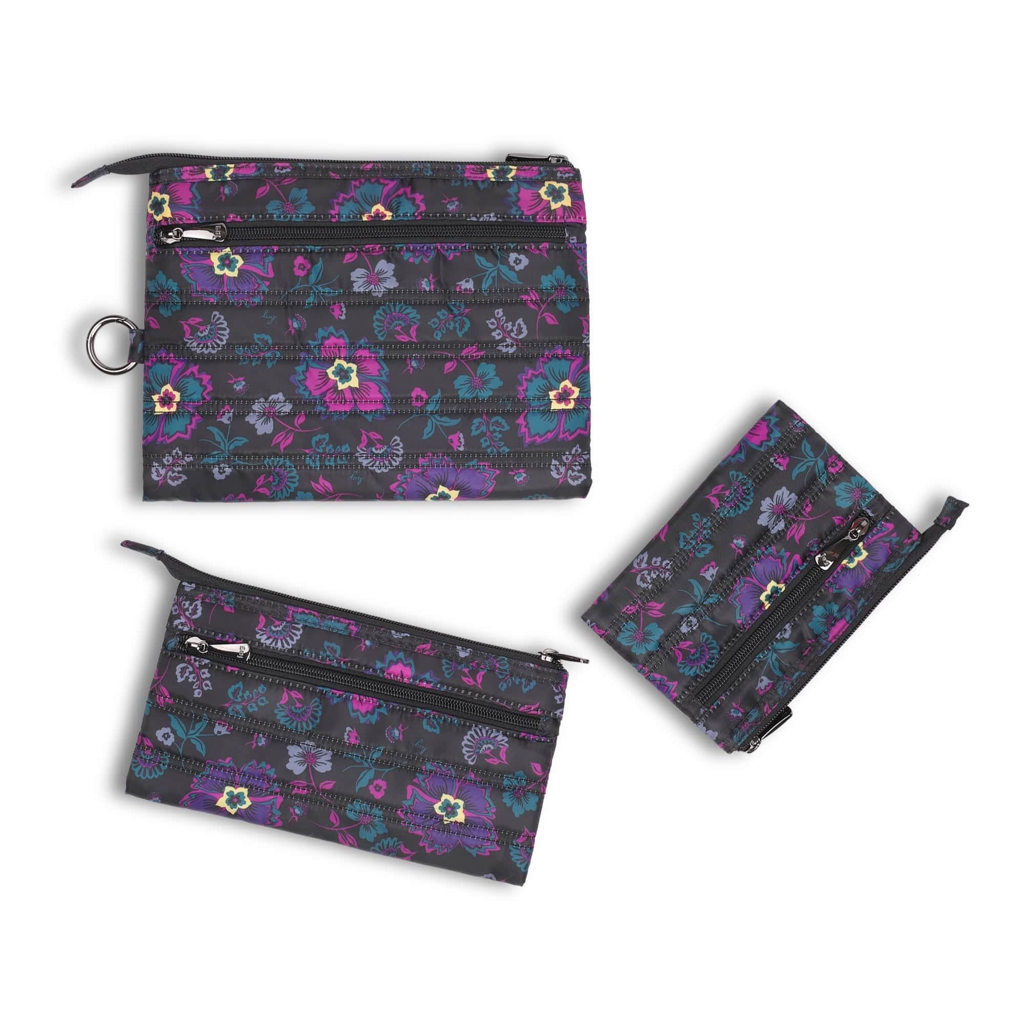 Transport 3pc Storage Envelopes - BOHO FLORAL BLACK - Transport3pc_Boho_Floral_Black_05