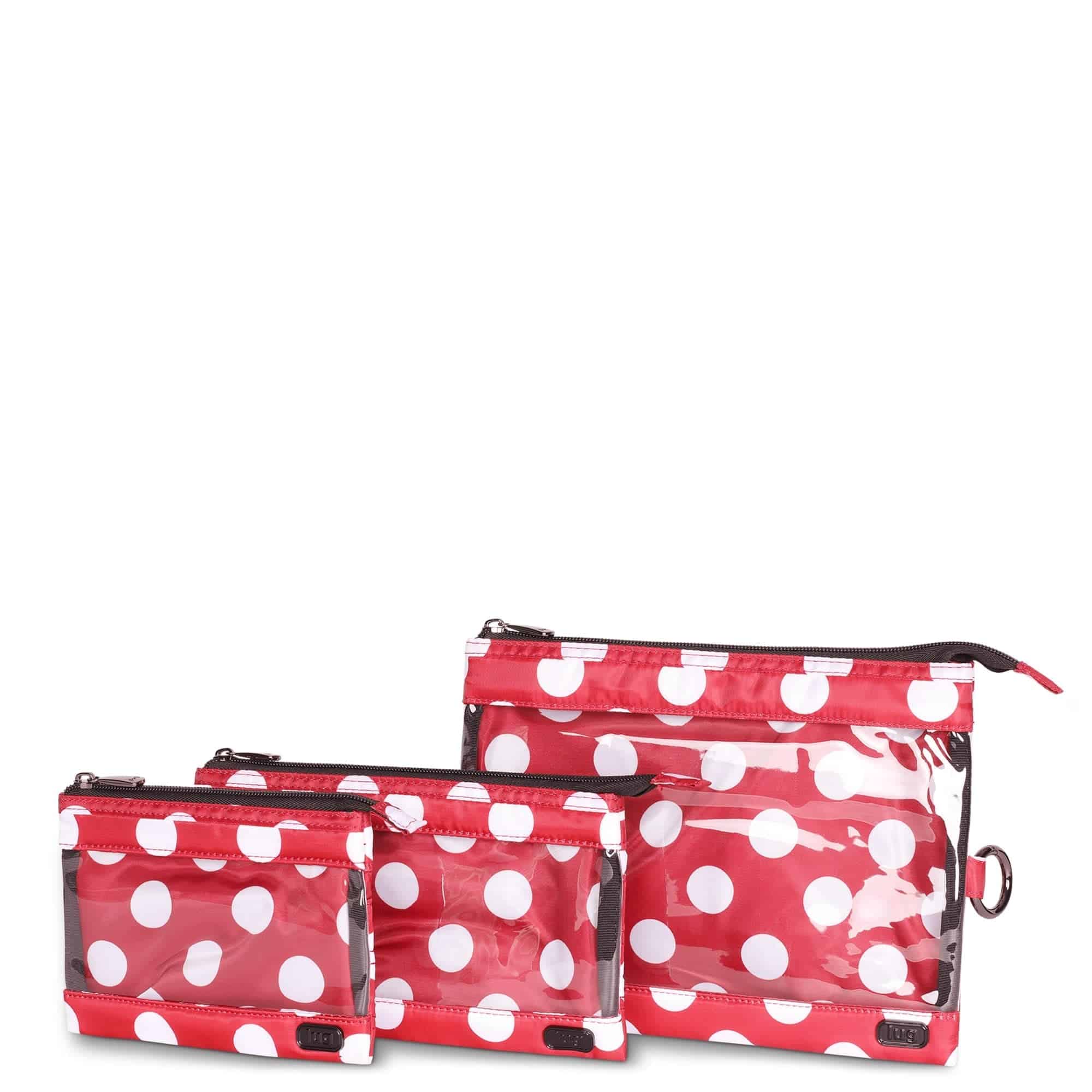 Transport 3pc Storage Envelopes - CRIMSON LARGE DOT - Transport3pc_Crimson_Lg_Dot_02