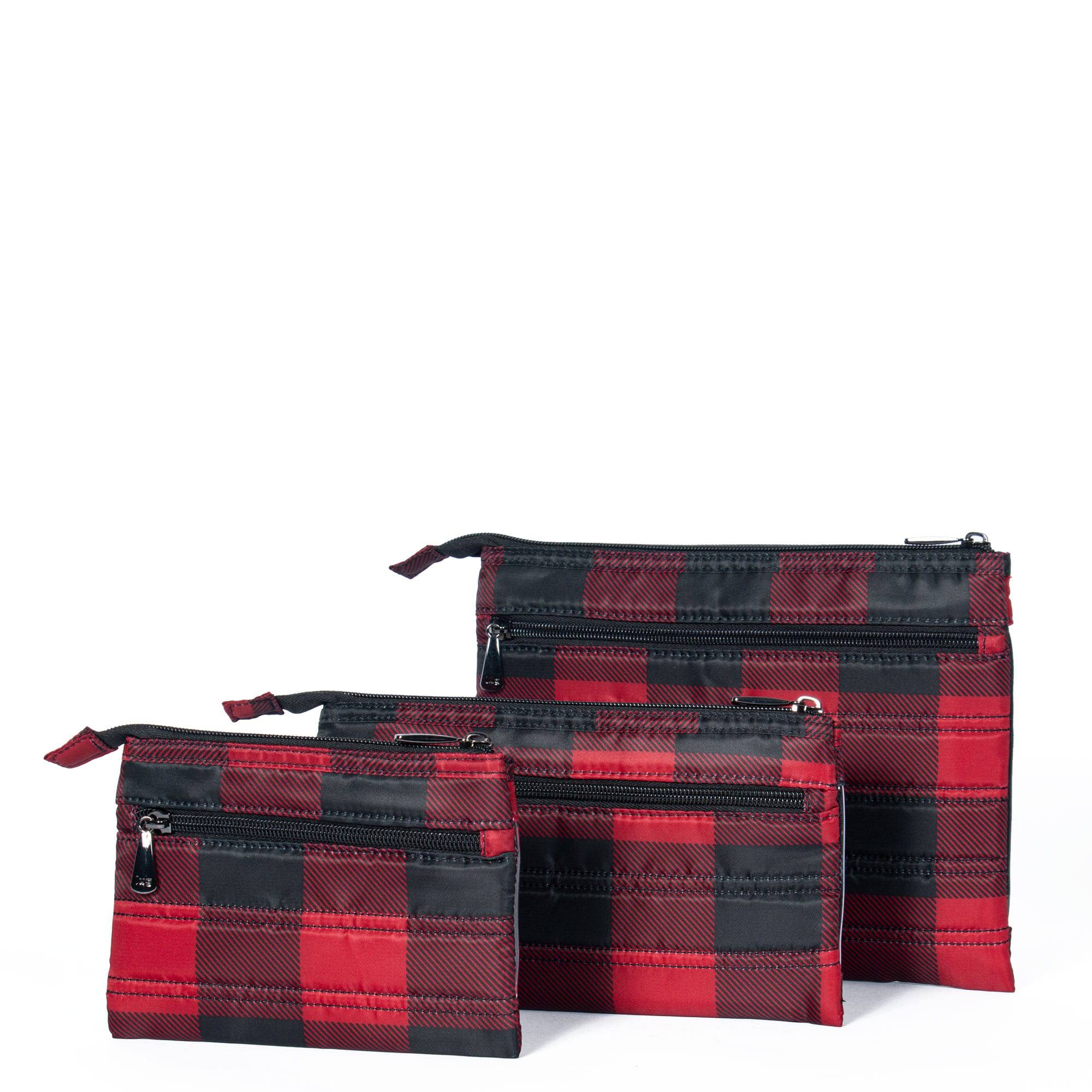 Transport 3pc Storage Envelopes - BUFFALO CHECK RED - Transport_BuffaloCheckRed_03