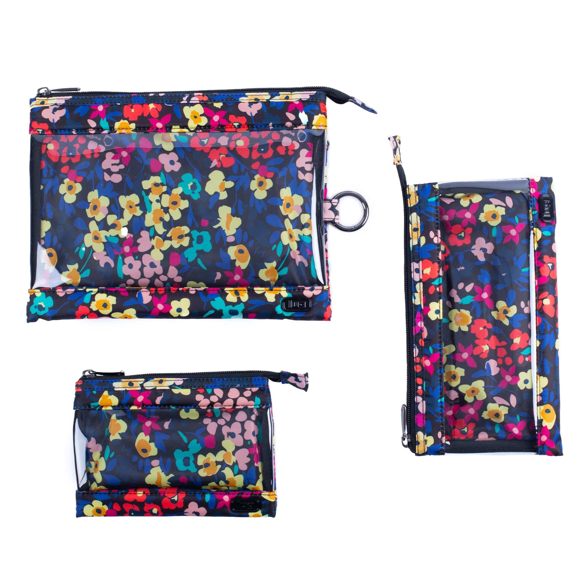 Transport 3pc Storage Envelopes - WILDFLOWER BLACK - Transport_WildflowerBlack_01a