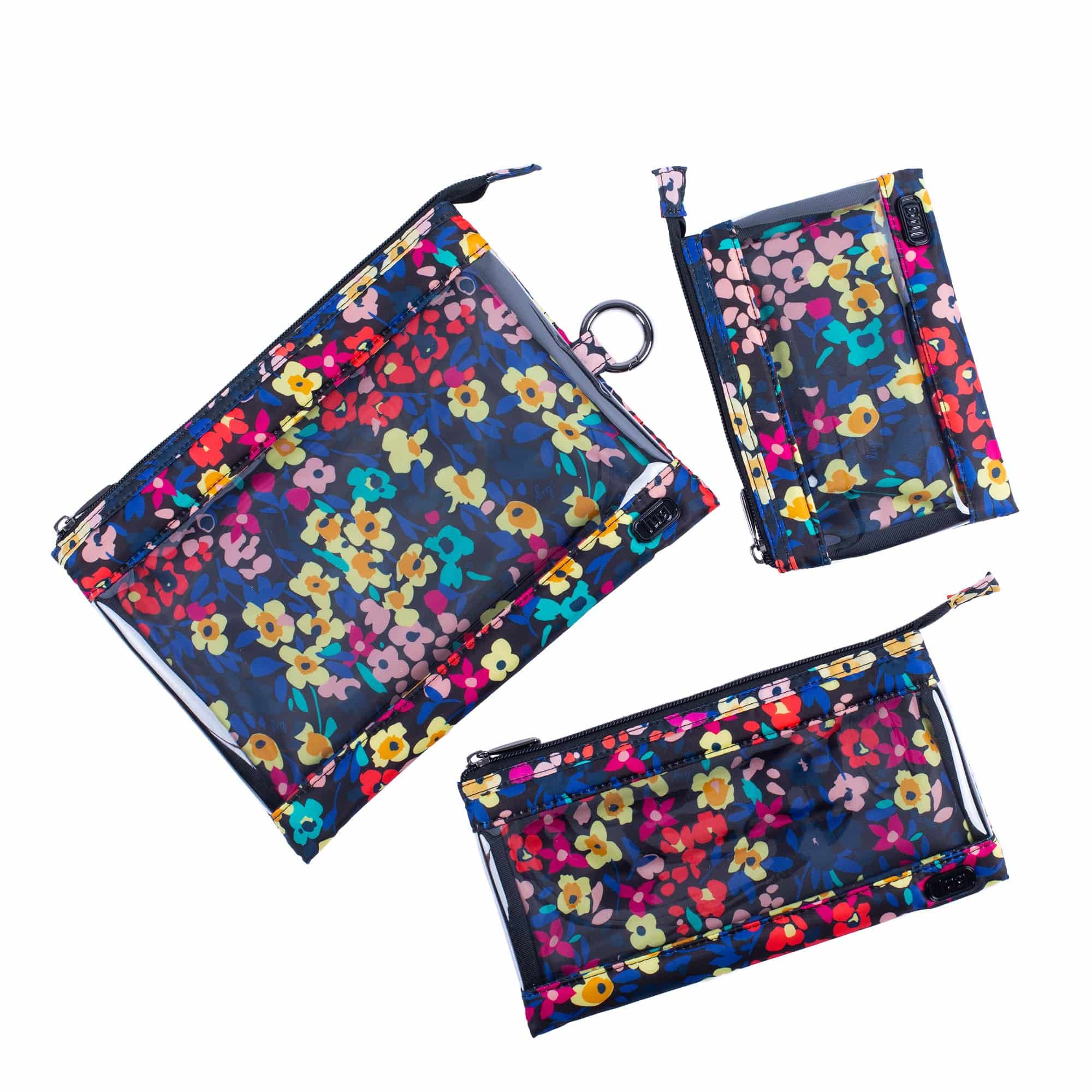 Transport 3pc Storage Envelopes - WILDFLOWER BLACK - Transport_WildflowerBlack_01b