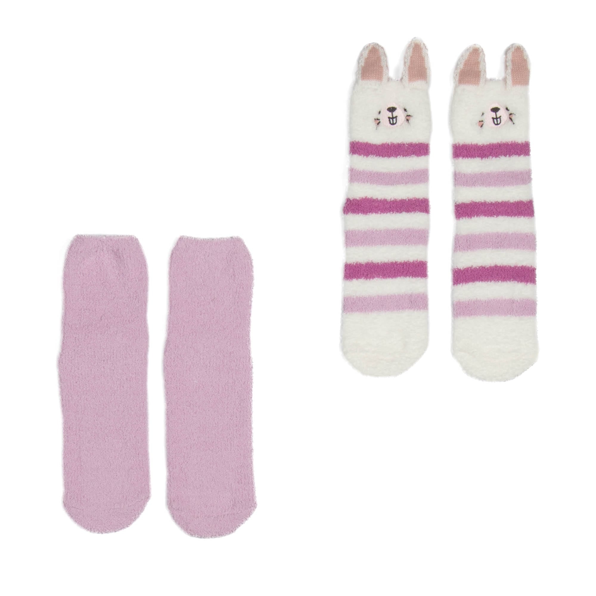 Trolley Friends Socks 2pk - BUNNY - TrolleyFriends_Socks2pk_Bunny_Flatlay01