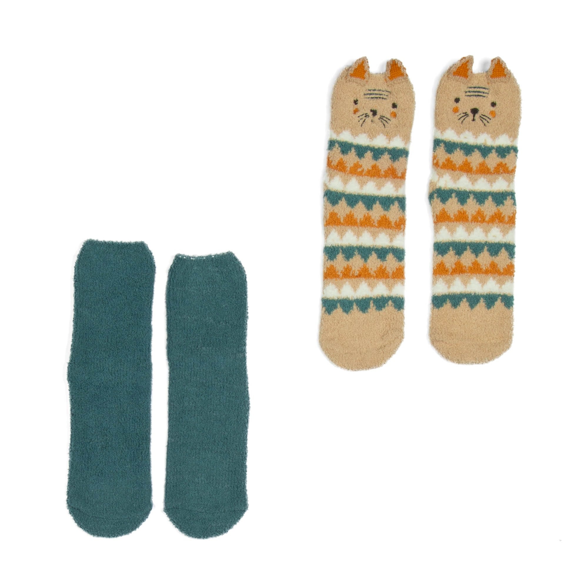 Trolley Friends Socks 2pk - CAT - TrolleyFriends_Socks2pk_Cat_Flatlay01