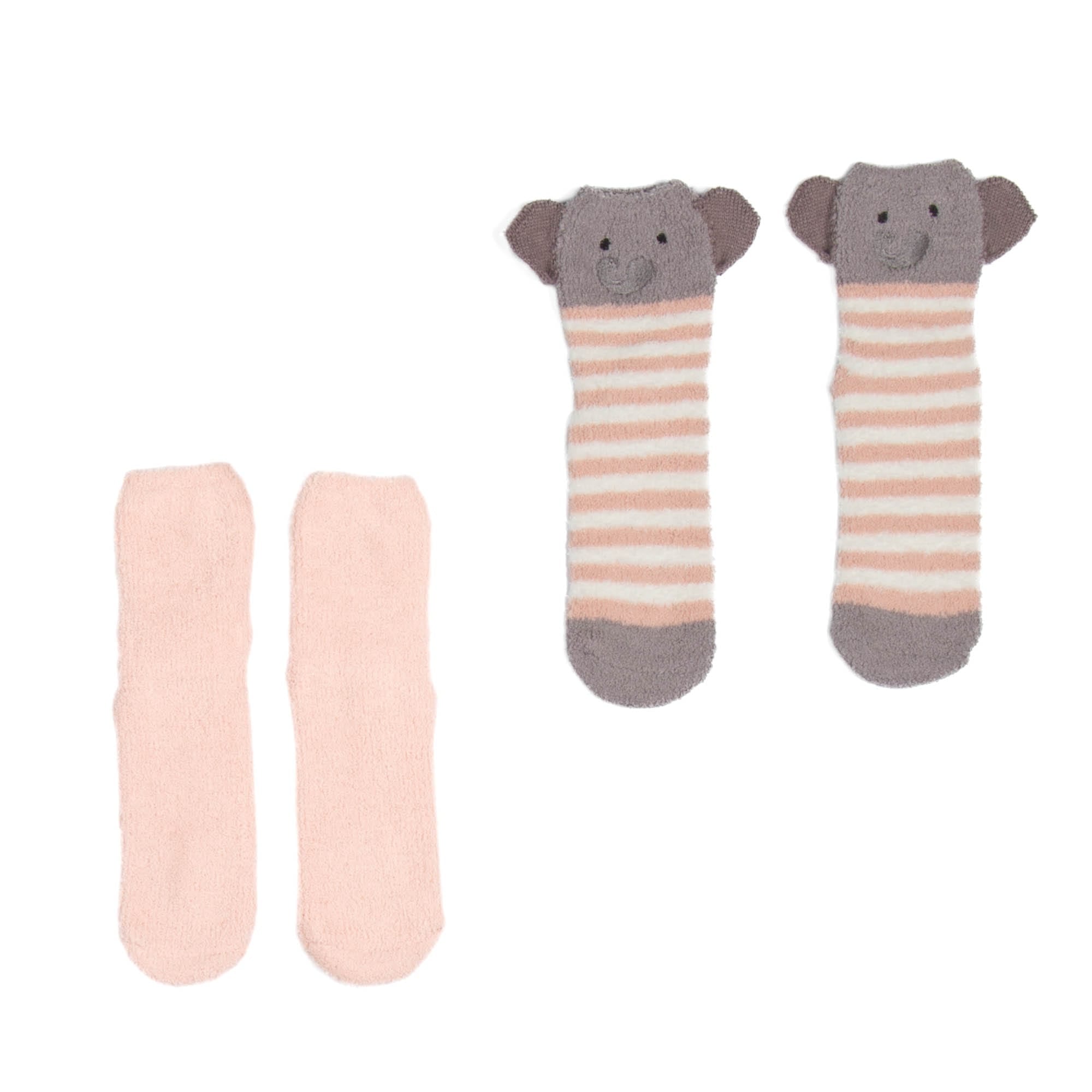 Trolley Friends Socks 2pk - ELEPHANT - TrolleyFriends_Socks2pk_Elephant_Flatlay01