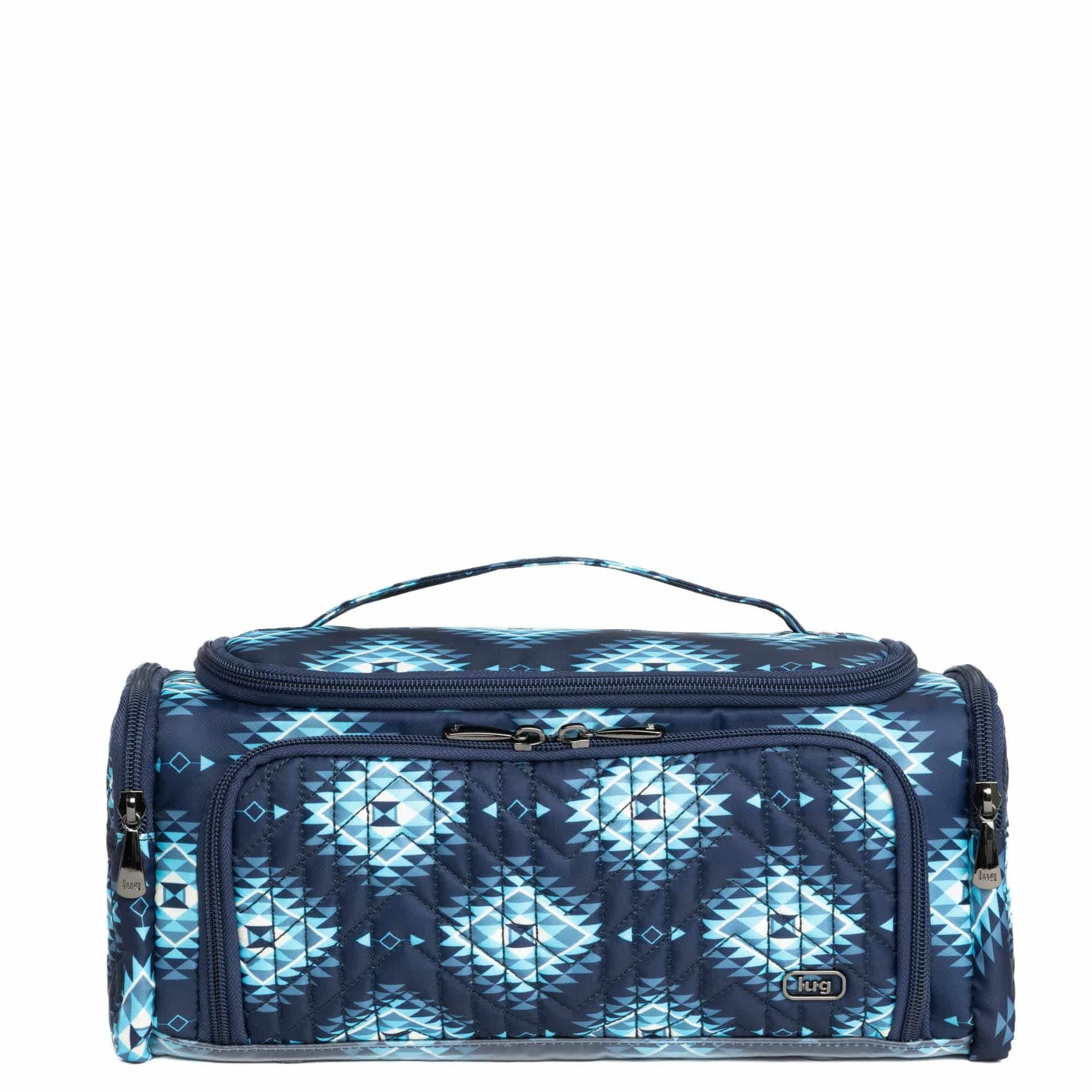 Guild Collection Classic Trolley Cosmetic Case - - TrolleyMD_CrystalHoneycomBlue_01