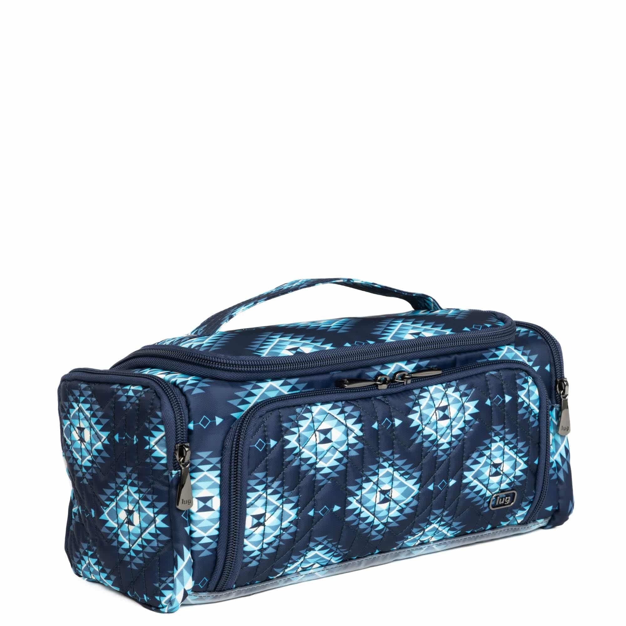 Guild Collection Classic Trolley Cosmetic Case - CRYSTAL HONEYCOMB BLUE - TrolleyMD_CrystalHoneycomBlue_02