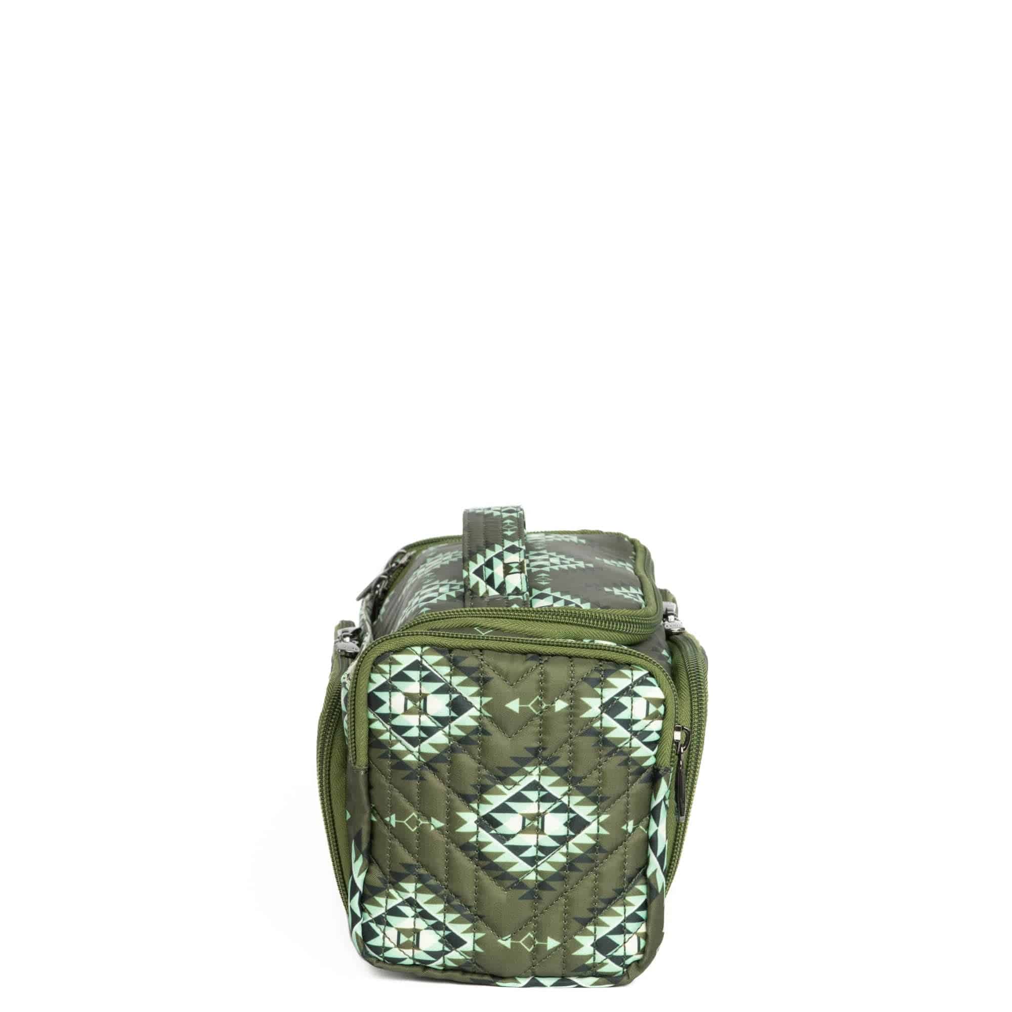 Guild Collection Classic Trolley Cosmetic Case - CRYSTAL HONEYCOMB GREEN - TrolleyMD_CrystalHoneycomGreen_03