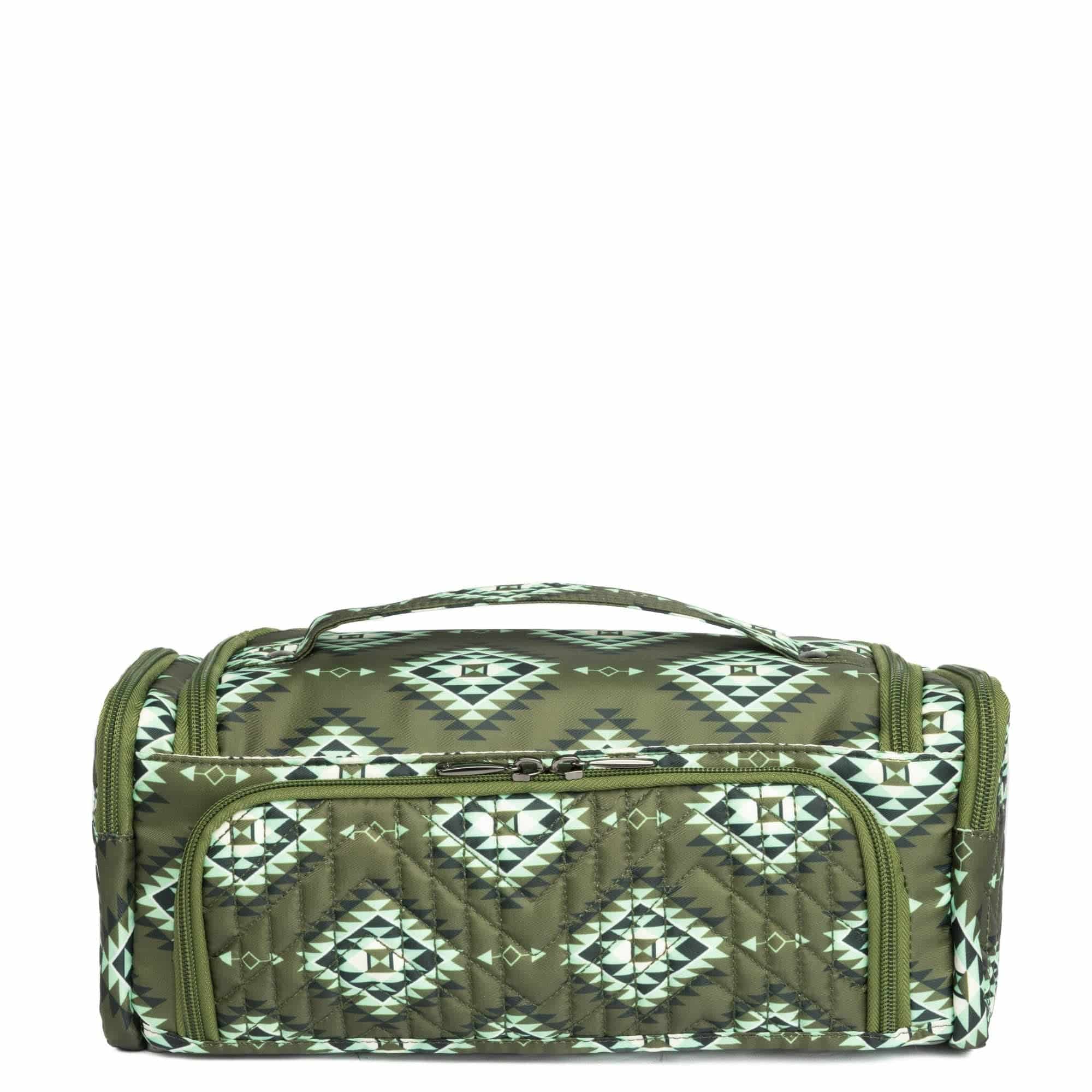 Guild Collection Classic Trolley Cosmetic Case - CRYSTAL HONEYCOMB GREEN - TrolleyMD_CrystalHoneycomGreen_04