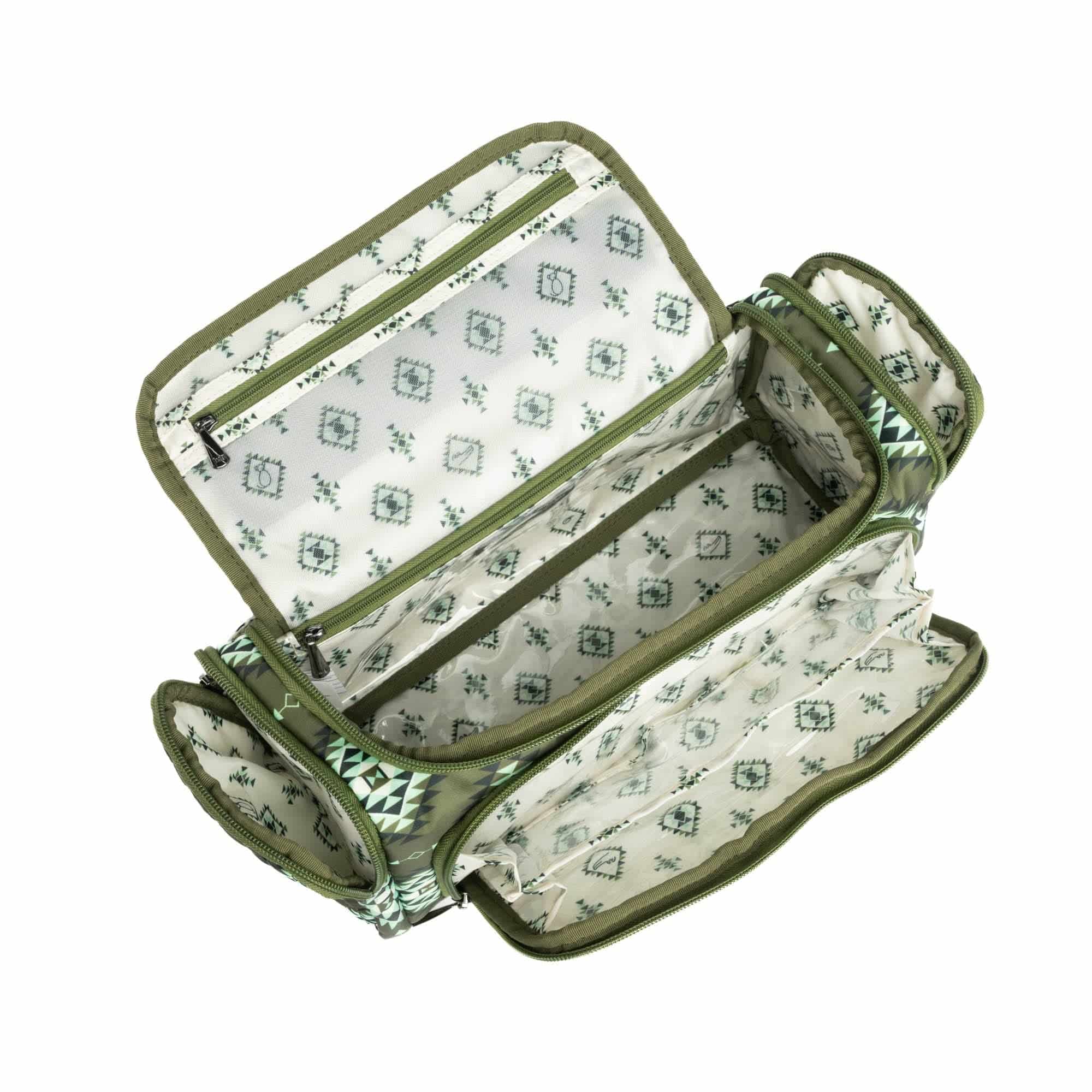 Guild Collection Classic Trolley Cosmetic Case - CRYSTAL HONEYCOMB GREEN - TrolleyMD_CrystalHoneycomGreen_05