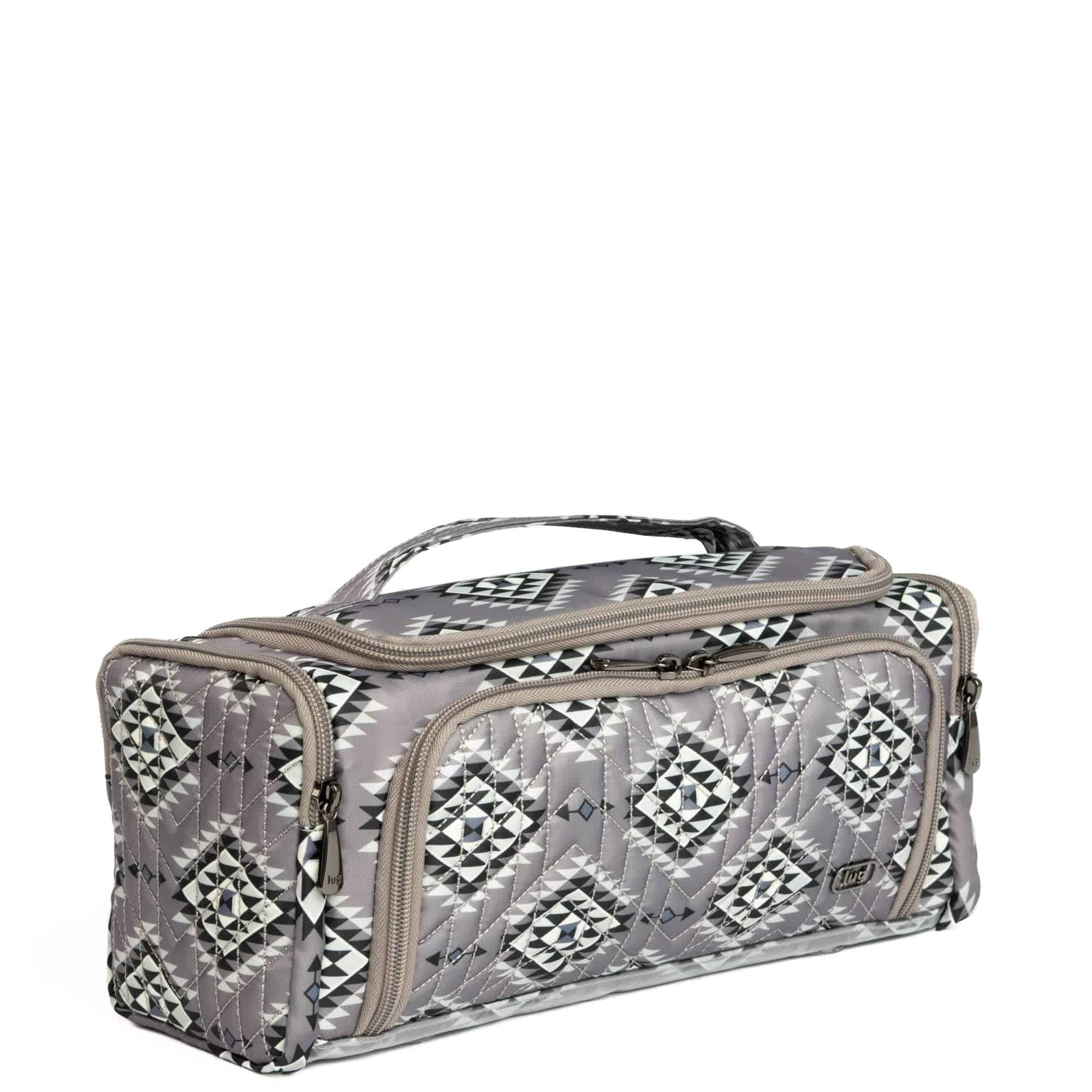 Guild Collection Classic Trolley Cosmetic Case - CRYSTAL HONEYCOMB GREY - TrolleyMD_CrystalHoneycomGrey_02