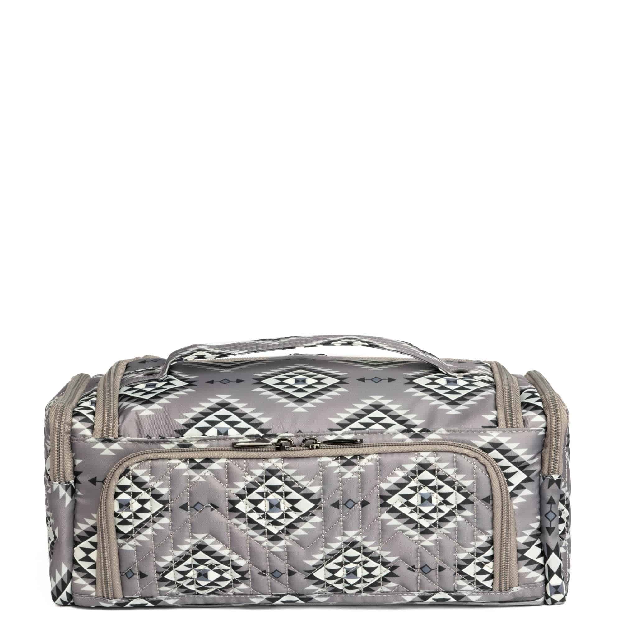 Guild Collection Classic Trolley Cosmetic Case - CRYSTAL HONEYCOMB GREY - TrolleyMD_CrystalHoneycomGrey_04