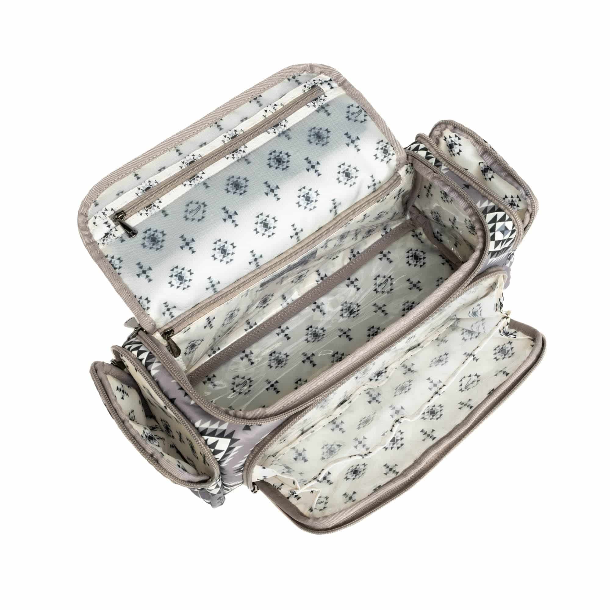 Guild Collection Classic Trolley Cosmetic Case - CRYSTAL HONEYCOMB GREY - TrolleyMD_CrystalHoneycomGrey_05