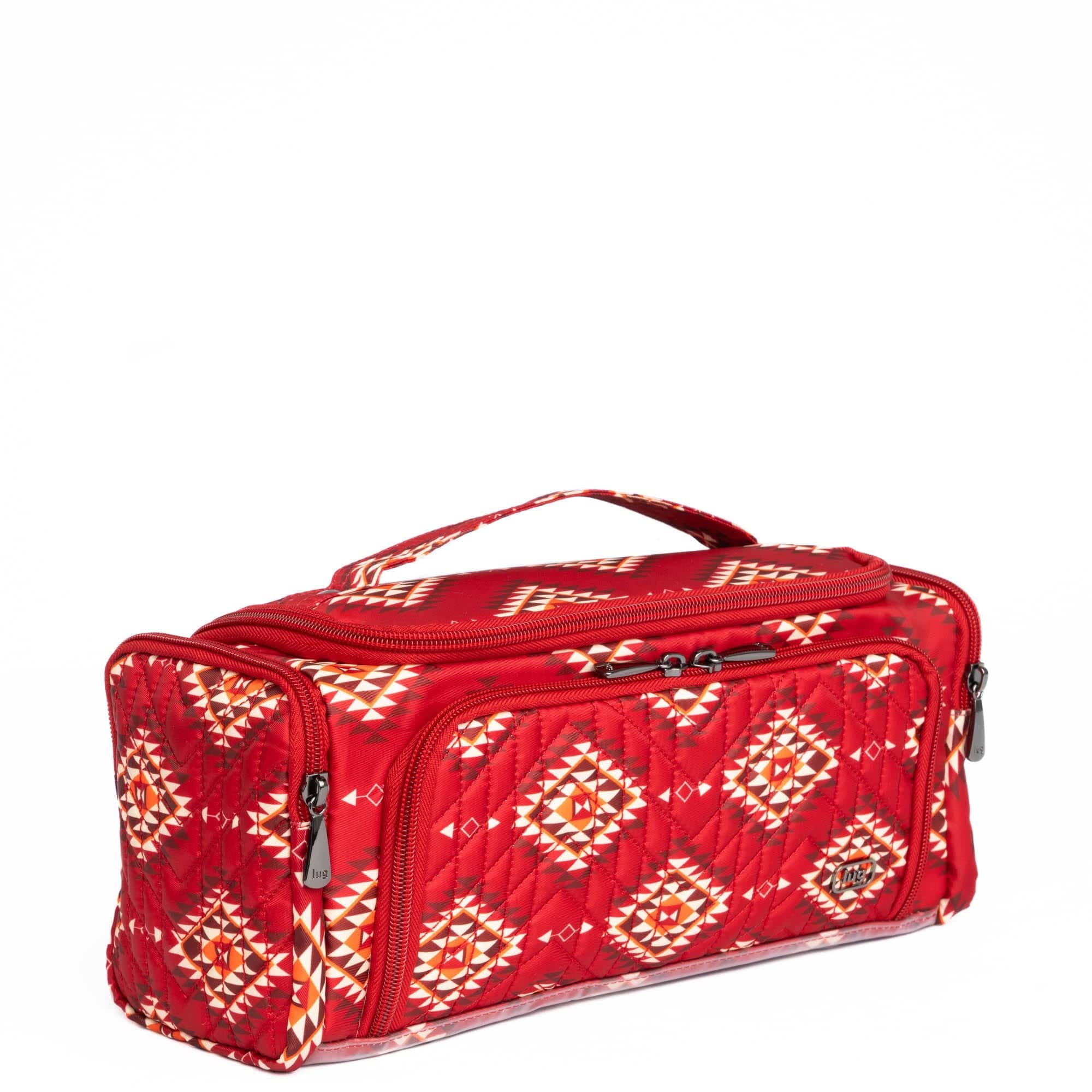 Guild Collection Classic Trolley Cosmetic Case - CRYSTAL HONEYCOMB RED - TrolleyMD_CrystalHoneycomRed_02