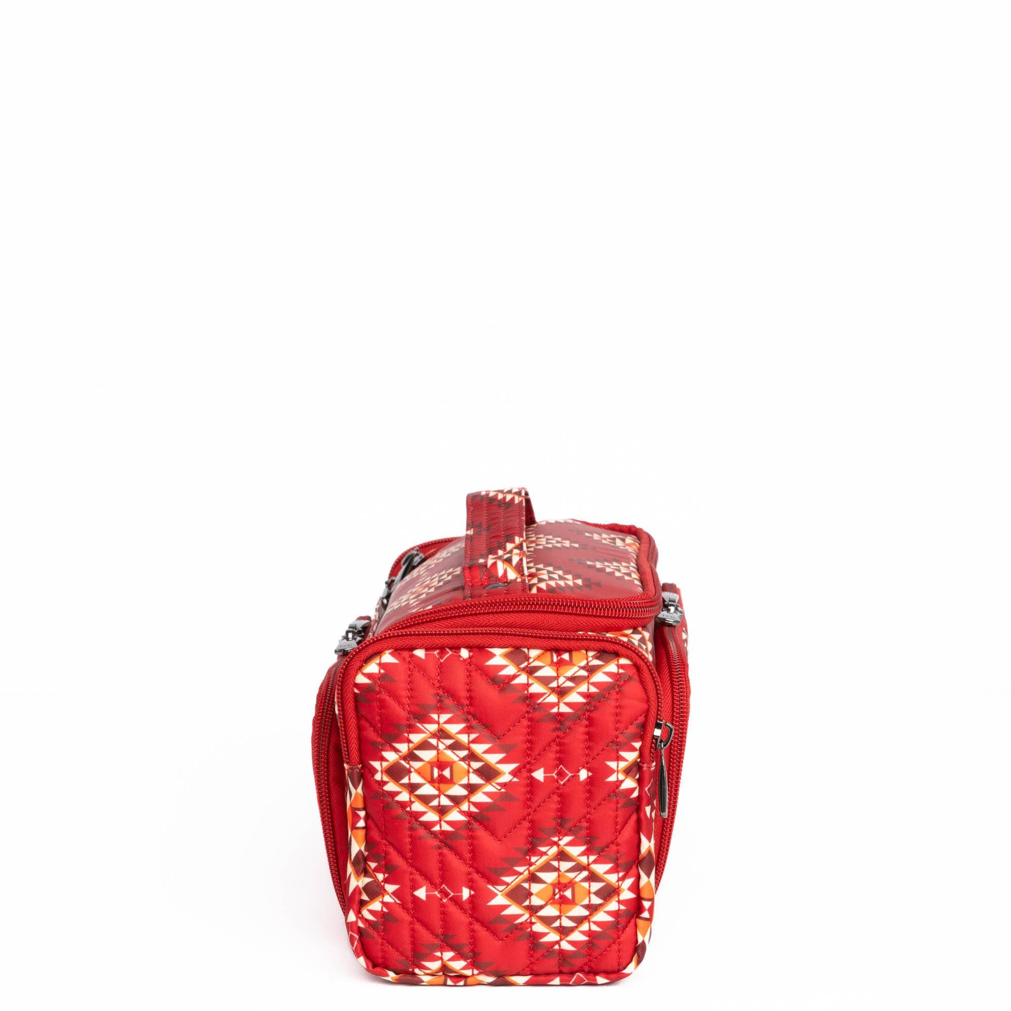 Guild Collection Classic Trolley Cosmetic Case - CRYSTAL HONEYCOMB RED - TrolleyMD_CrystalHoneycomRed_03