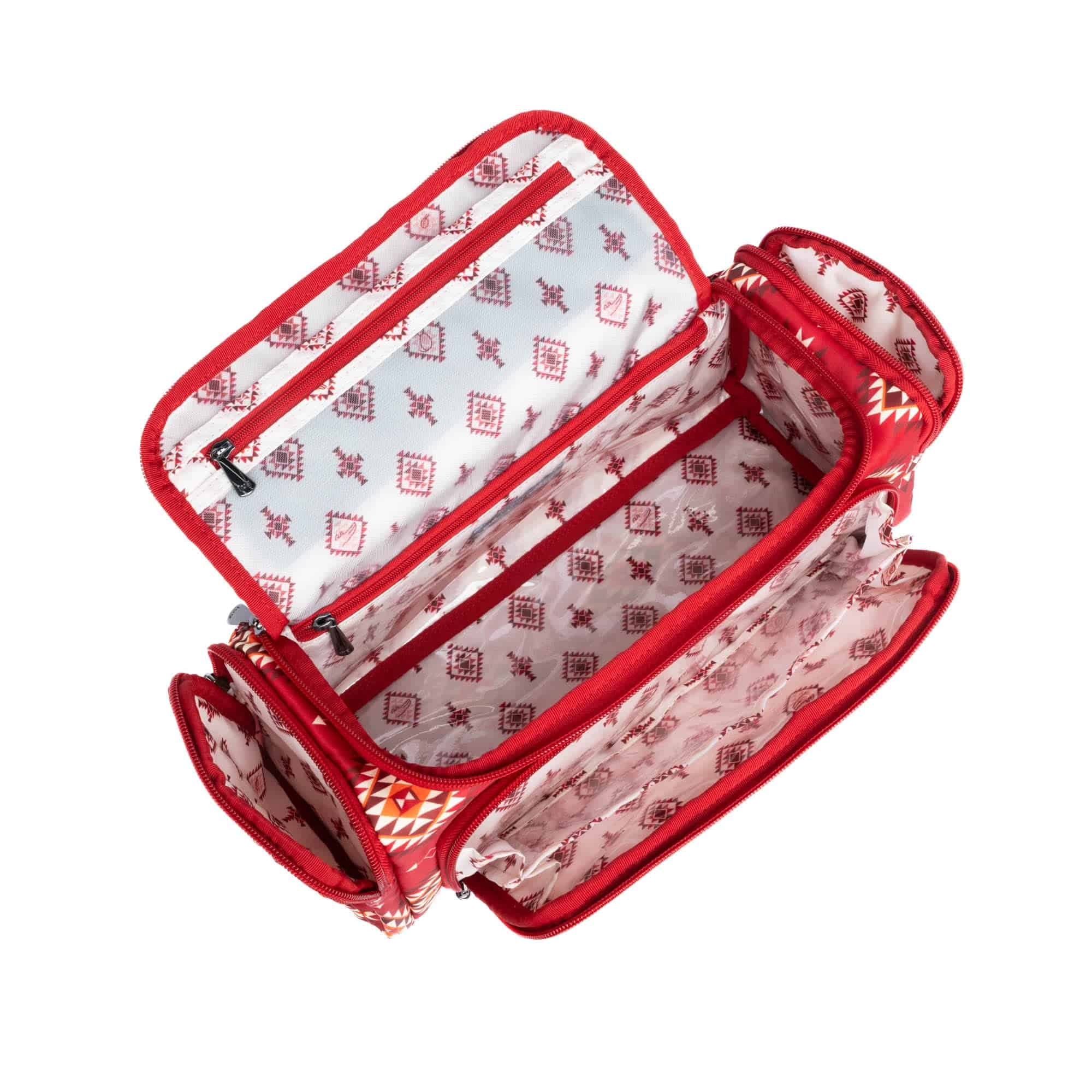 Guild Collection Classic Trolley Cosmetic Case - CRYSTAL HONEYCOMB RED - TrolleyMD_CrystalHoneycomRed_05