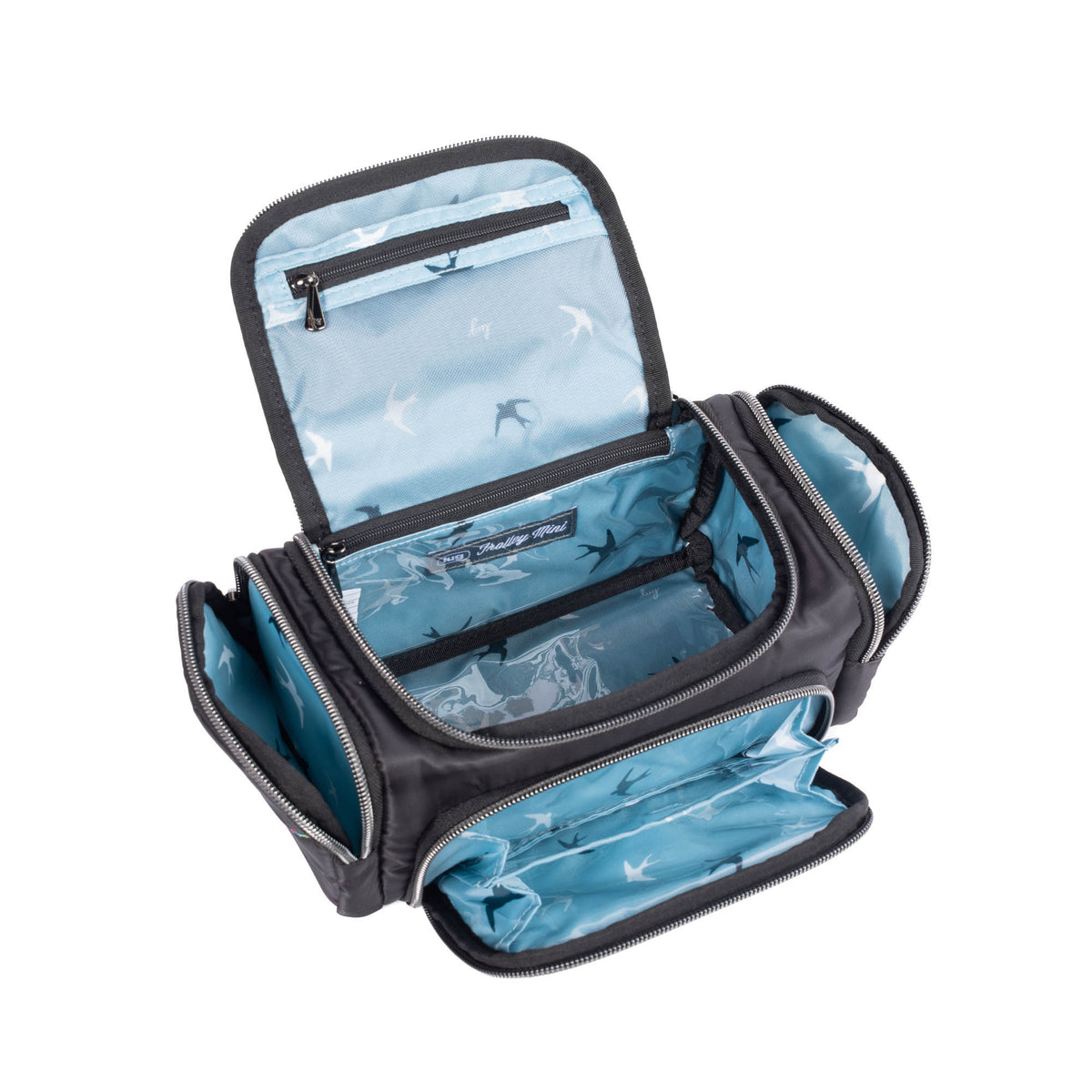 Trolley Mini Cosmetic Case - BLACK RAINBOW STITCH - TrolleyMini_BlackRainbowStitch_05