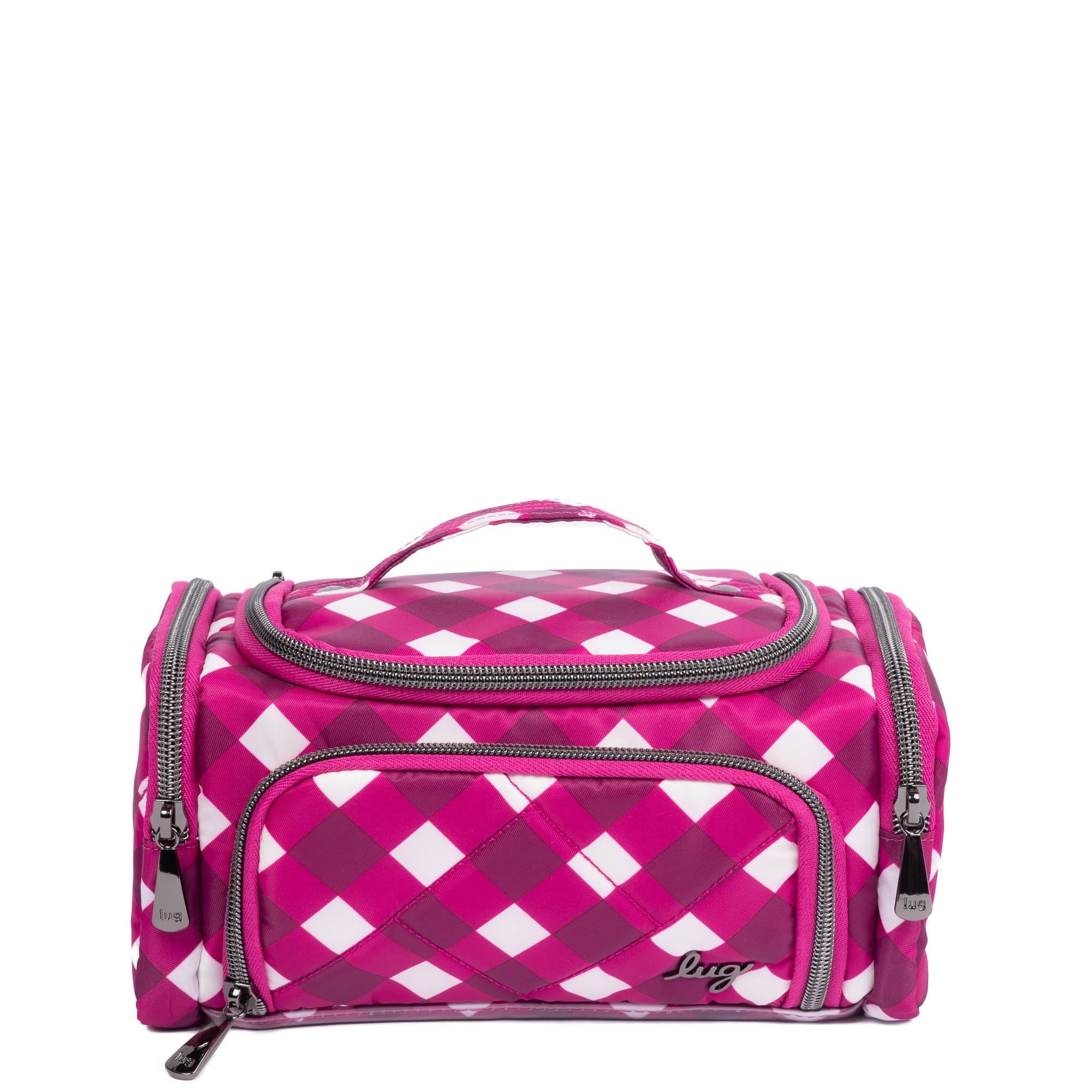 Trolley Mini Cosmetic Case - GINGHAM BERRY - TrolleyMini_GinghamBerry_01