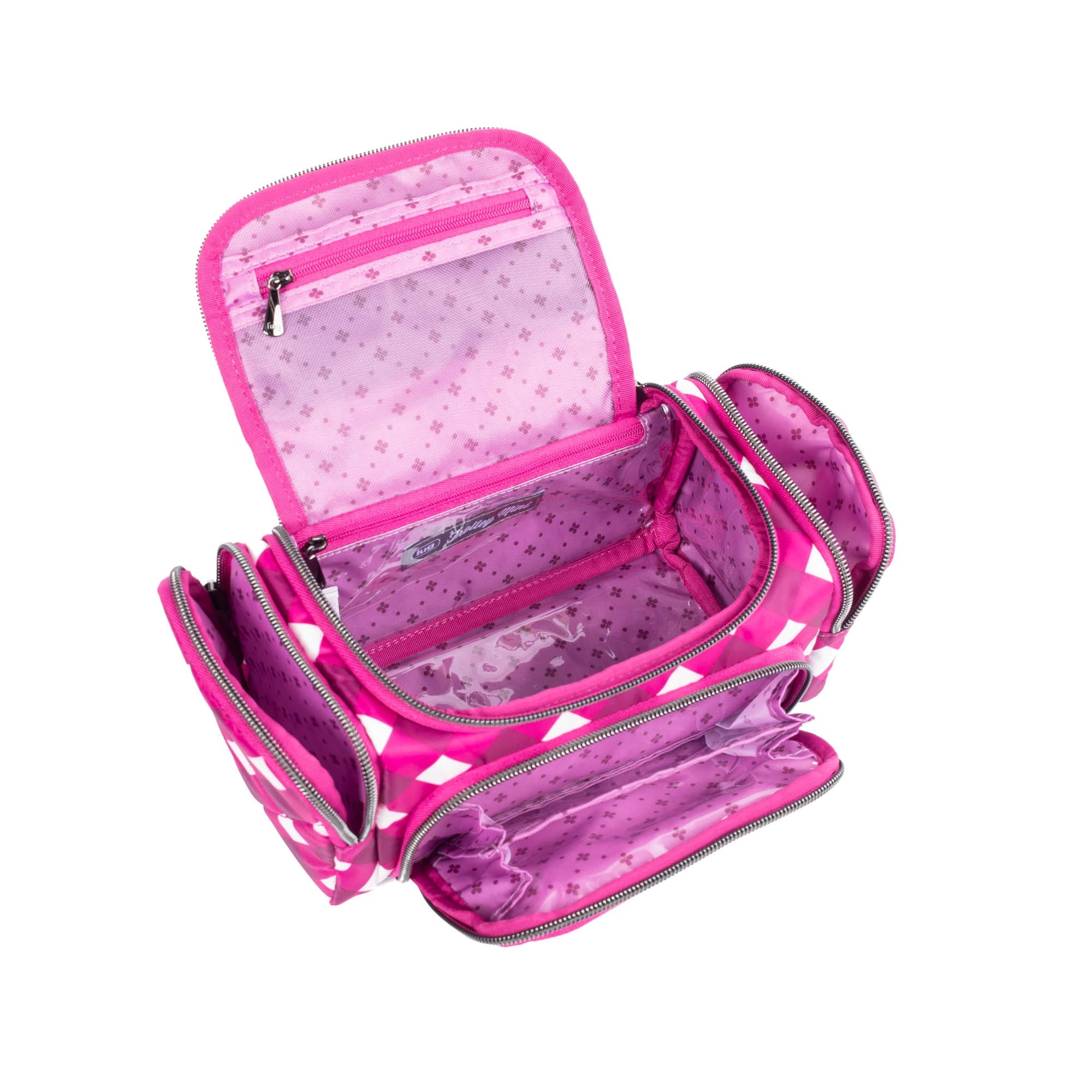 Trolley Mini Cosmetic Case - GINGHAM BERRY - TrolleyMini_GinghamBerry_05