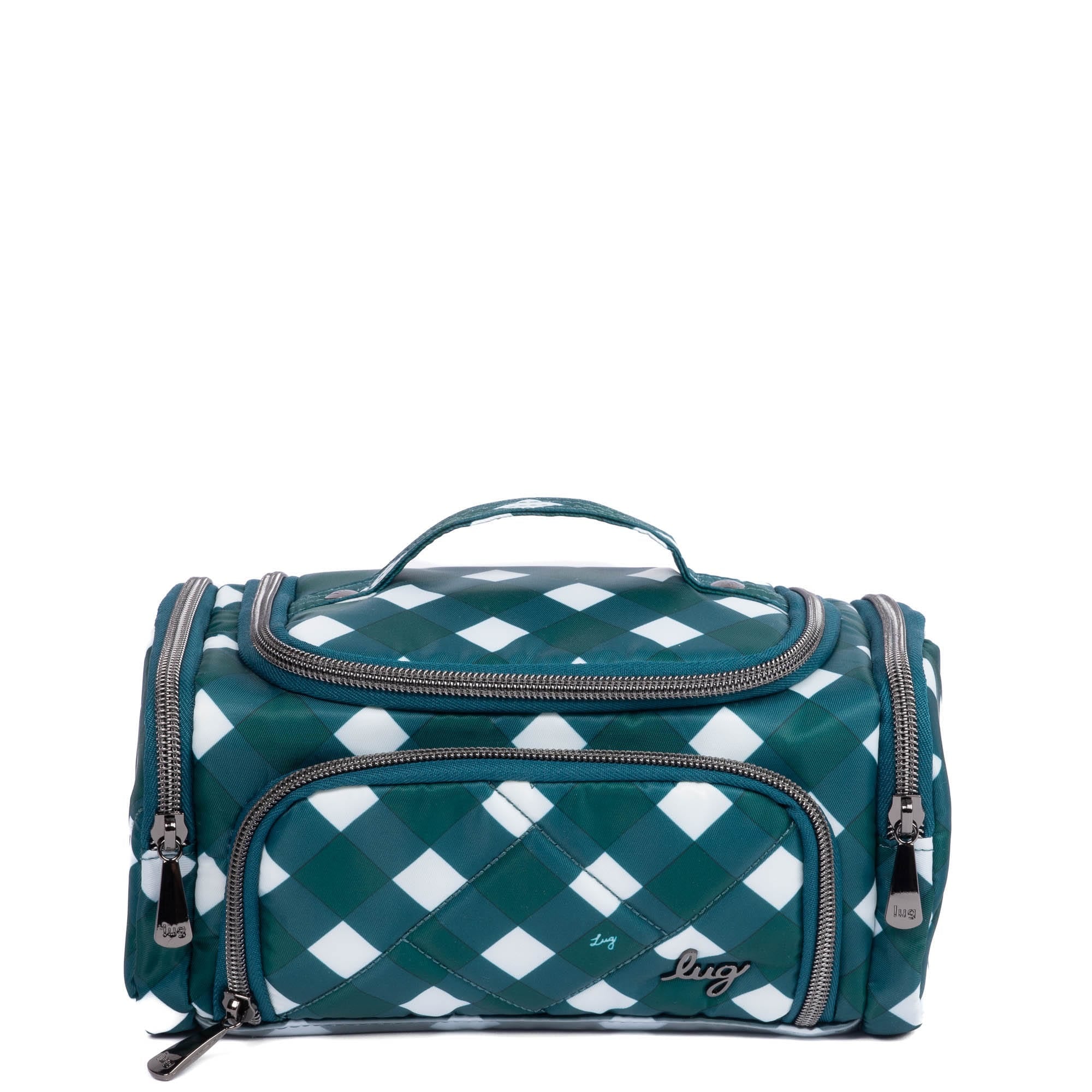 Trolley Mini Cosmetic Case - GINGHAM EVERGREEN - TrolleyMini_GinghamEvergreen_01