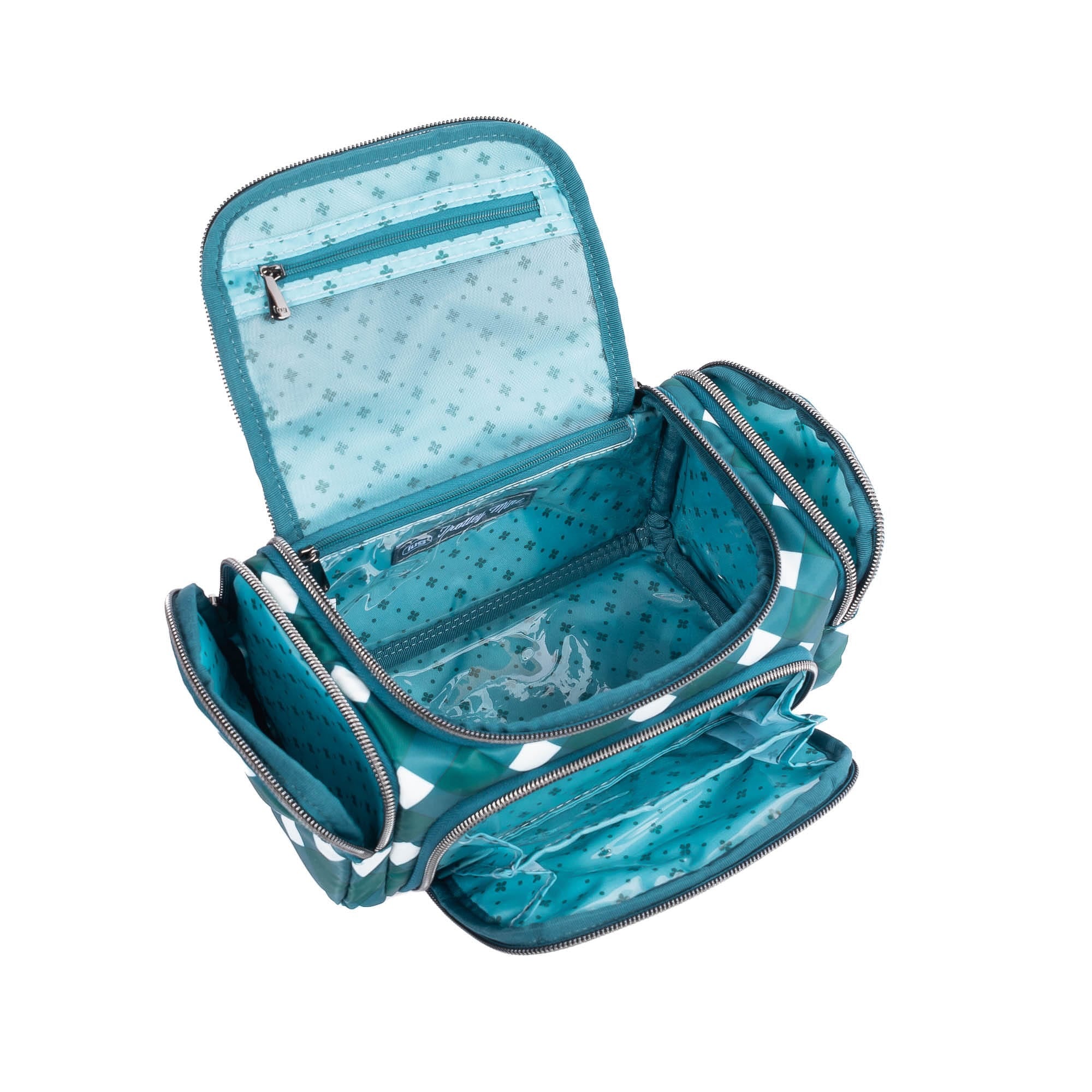 Trolley Mini Cosmetic Case - GINGHAM EVERGREEN - TrolleyMini_GinghamEvergreen_05